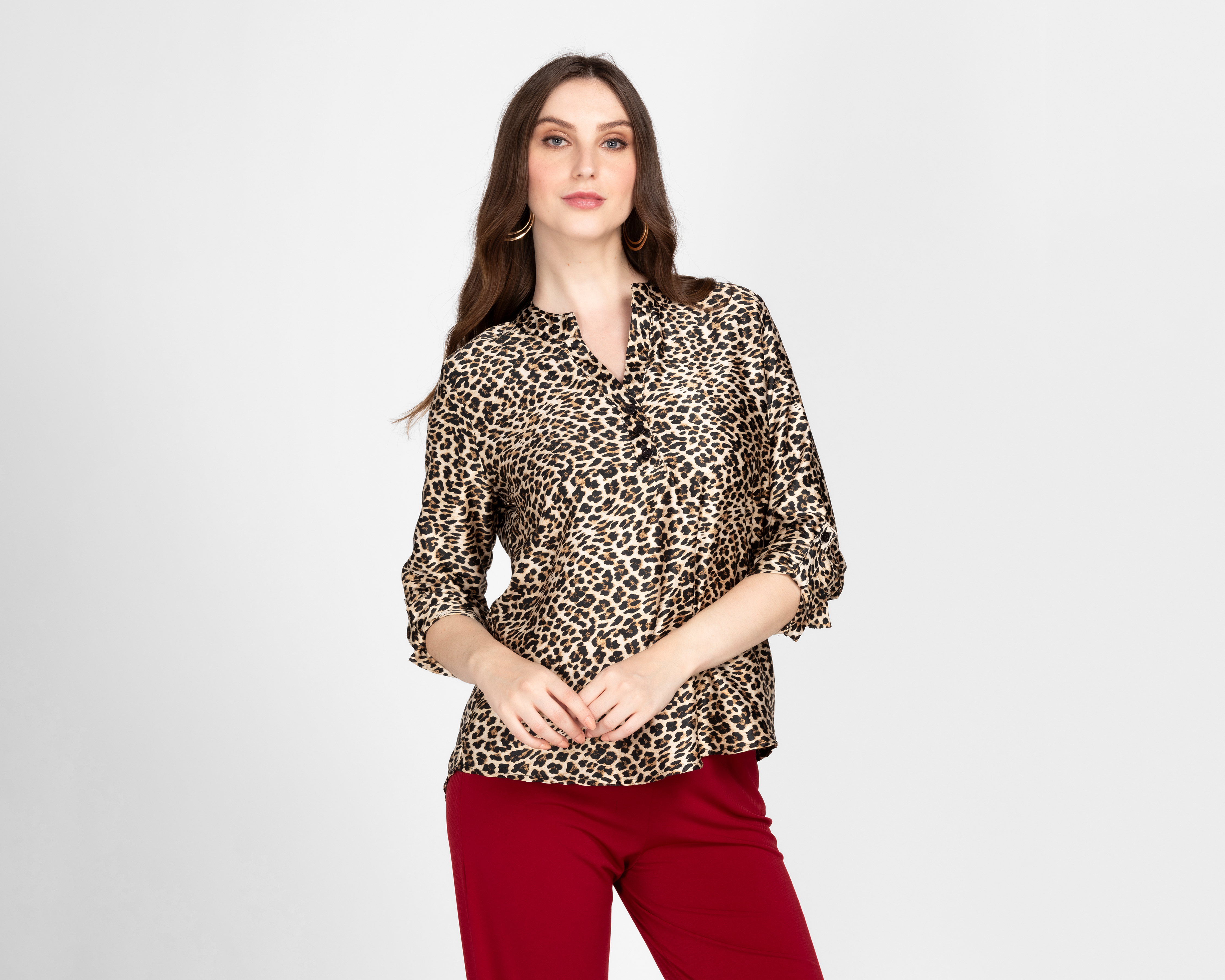 Foto 2 pulgar | Foto 1 | Blusa Sahara Manga Larga para Mujer