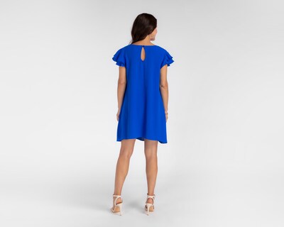 Foto 3 | Foto 3 | Vestido Sahara Formal Azul con Olanes