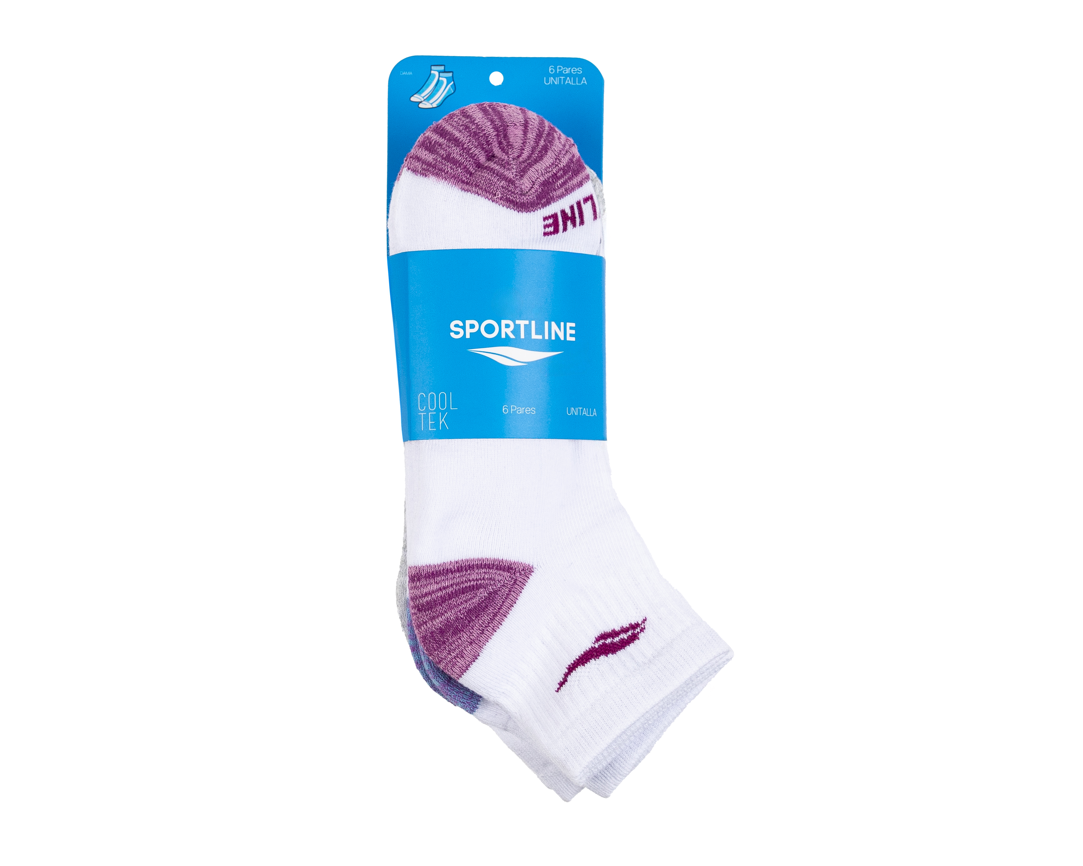 Foto 4 pulgar | Foto 3 | Calcetas Deportivas Sportline para Mujer 6 Pares