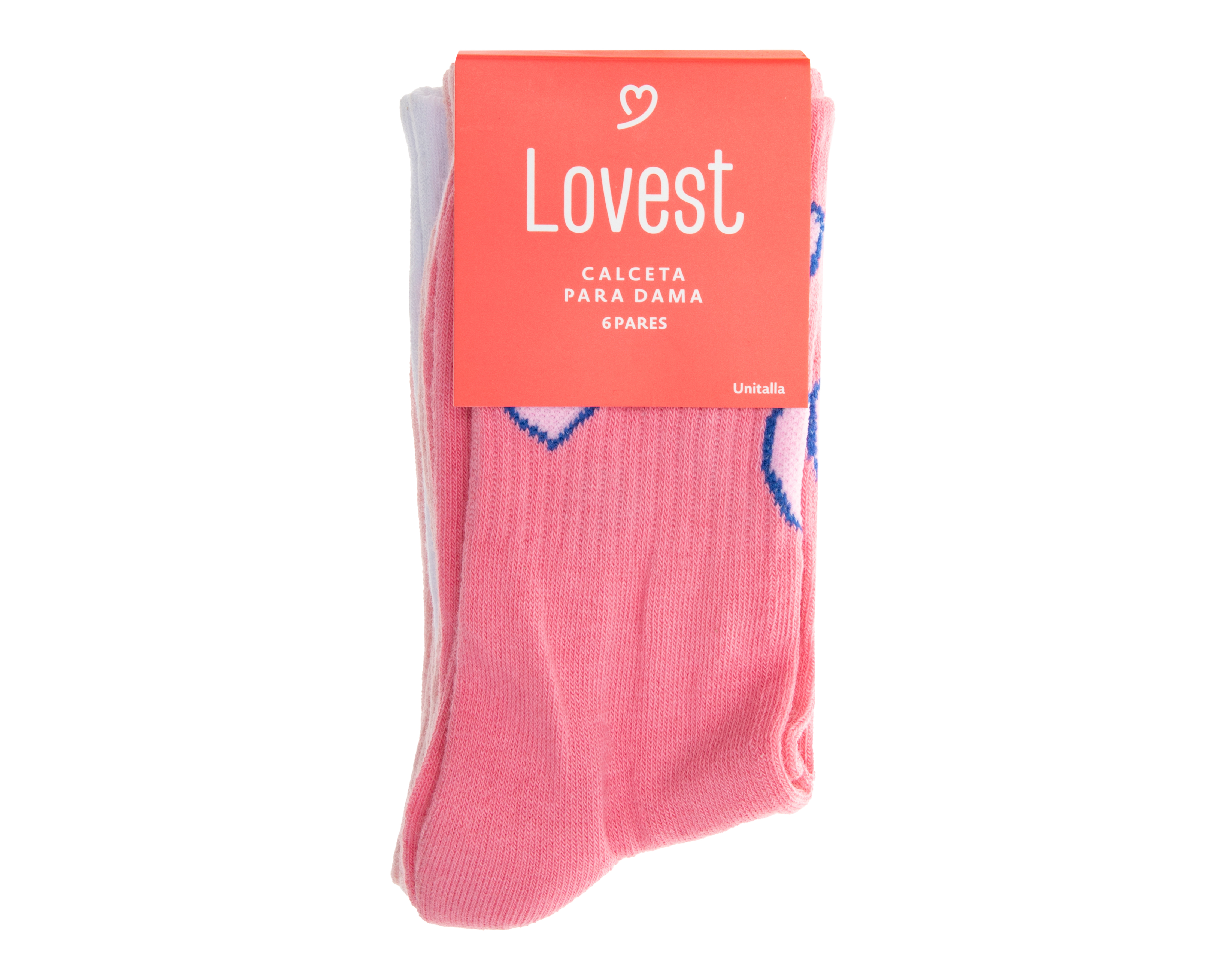 Foto 4 pulgar | Foto 3 | Calcetas Largas Lovest para Mujer 6 Pares