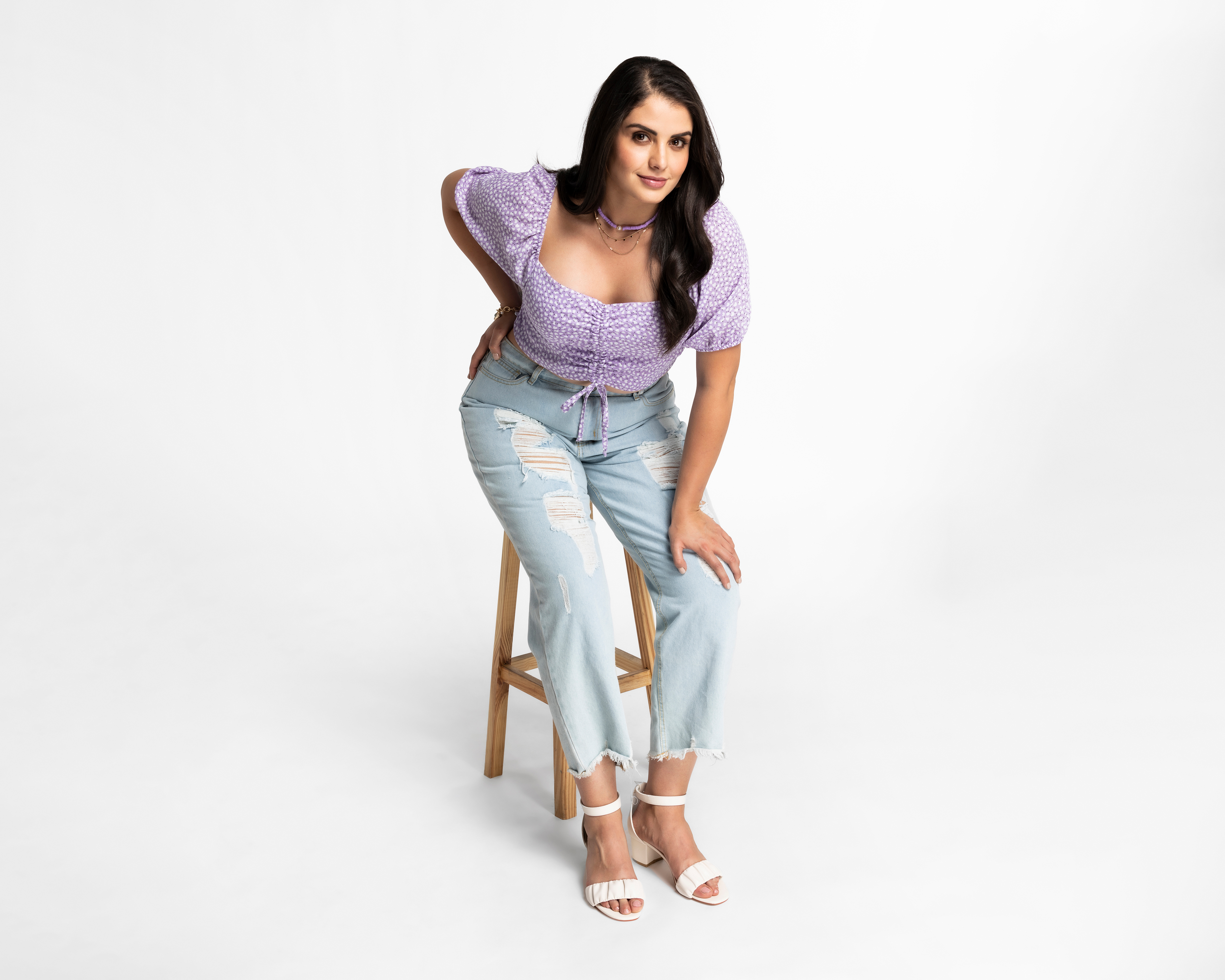 Foto 5 | Foto 5 | Crop Top Refill Floreado Manga Corta