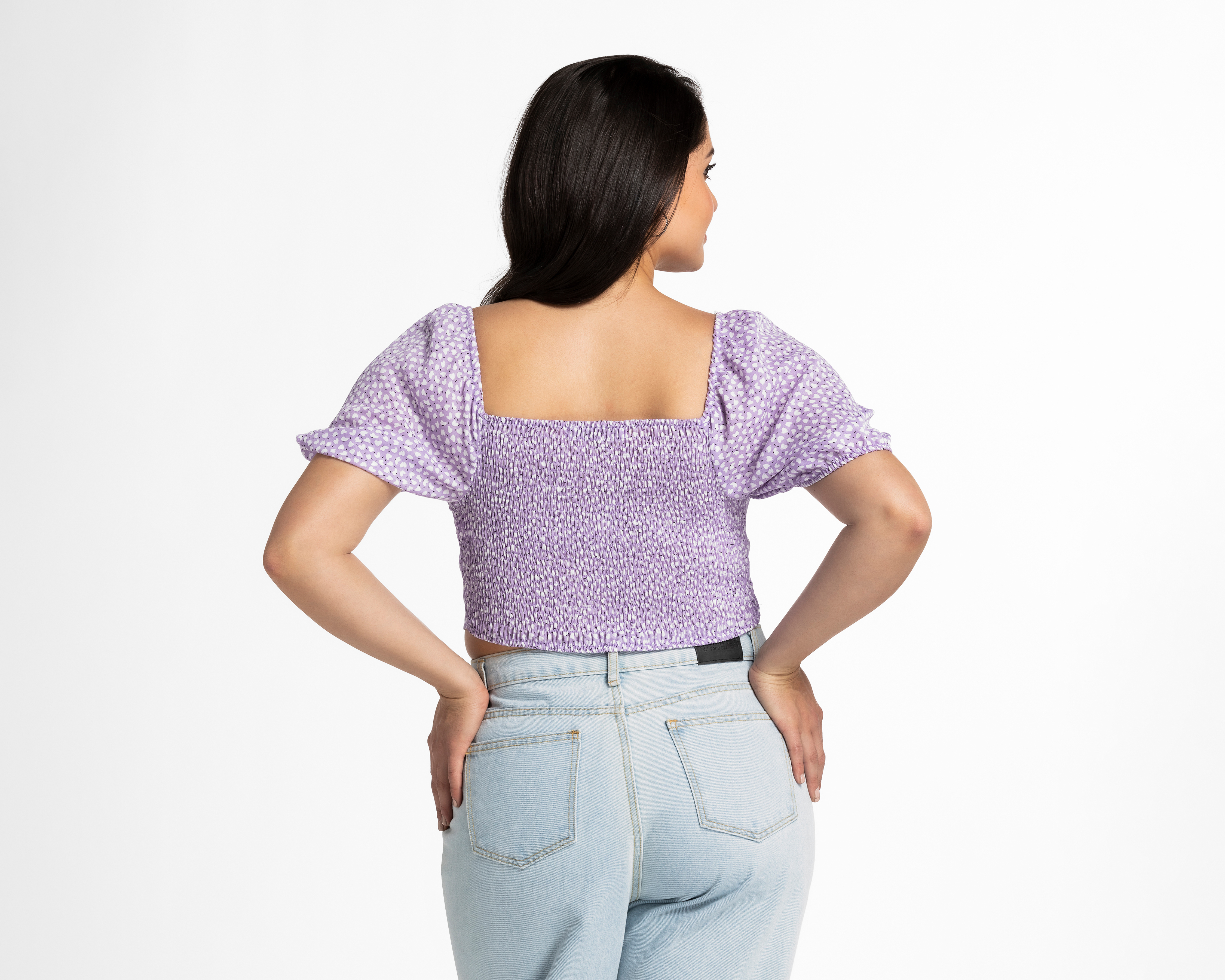 Foto 6 | Foto 6 | Crop Top Refill Floreado Manga Corta