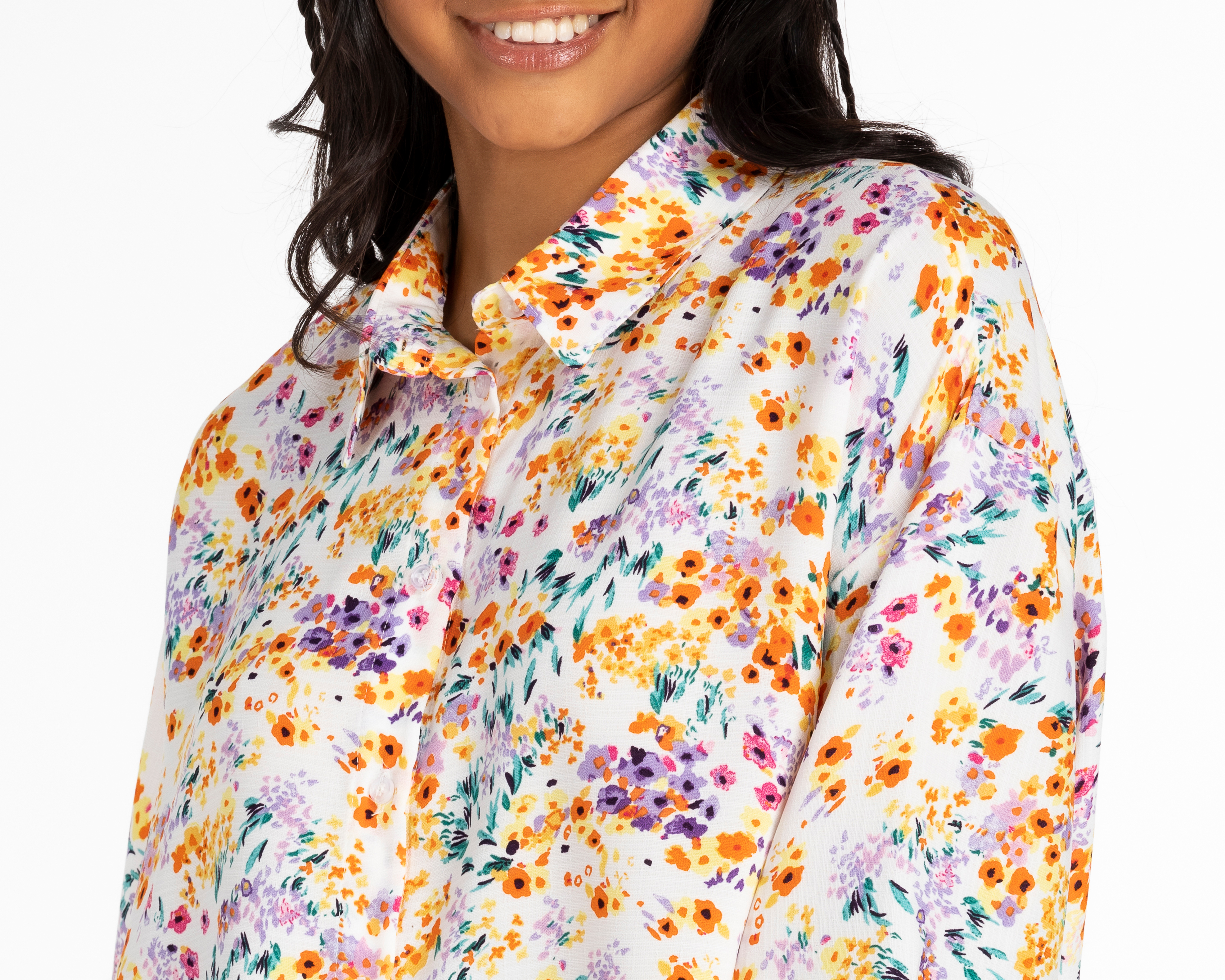 Foto 8 pulgar | Foto 7 | Blusa 18 Forever Manga Corta Floral