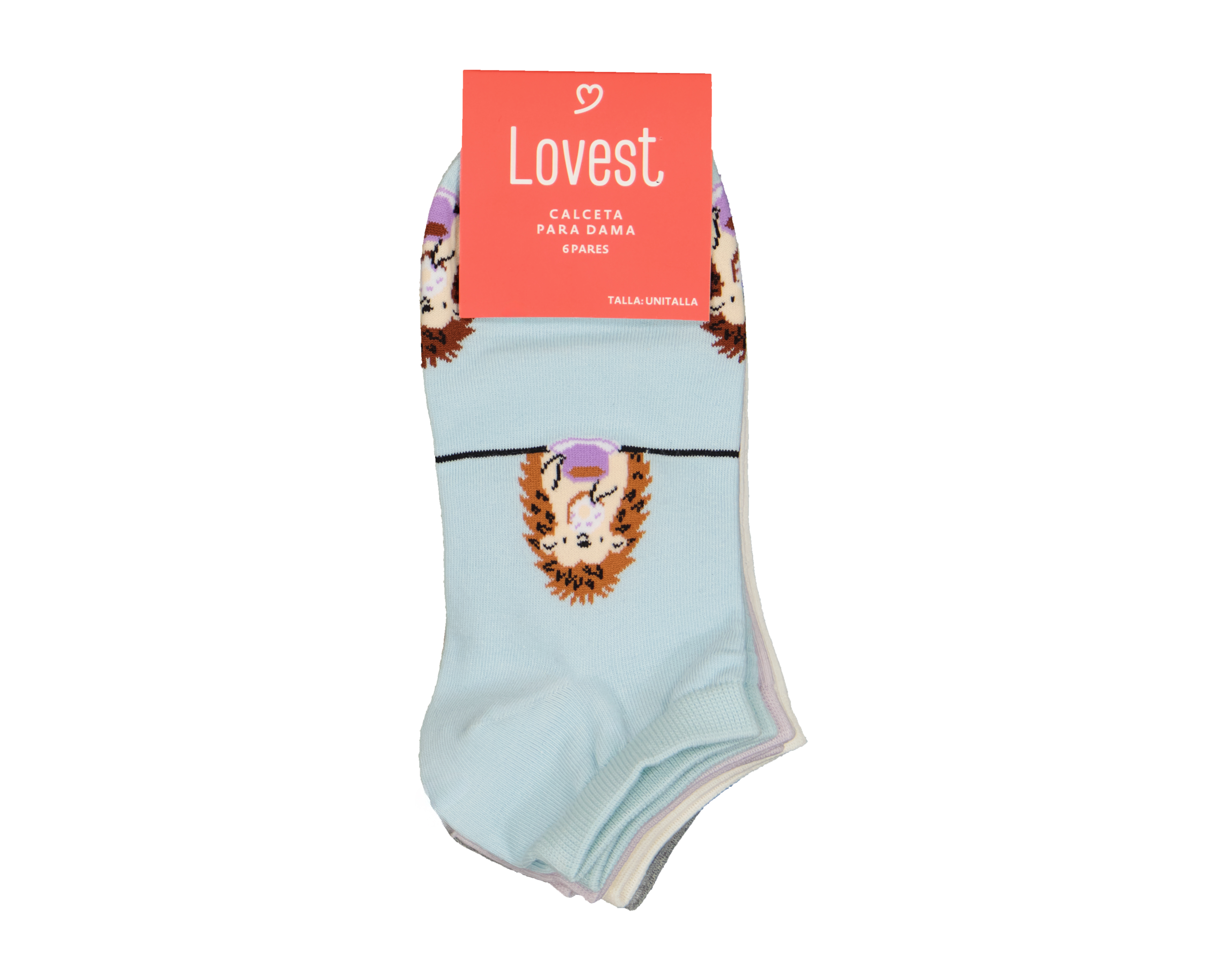 Foto 4 pulgar | Foto 3 | Calcetas Cortas Lovest para Mujer 6 Pares