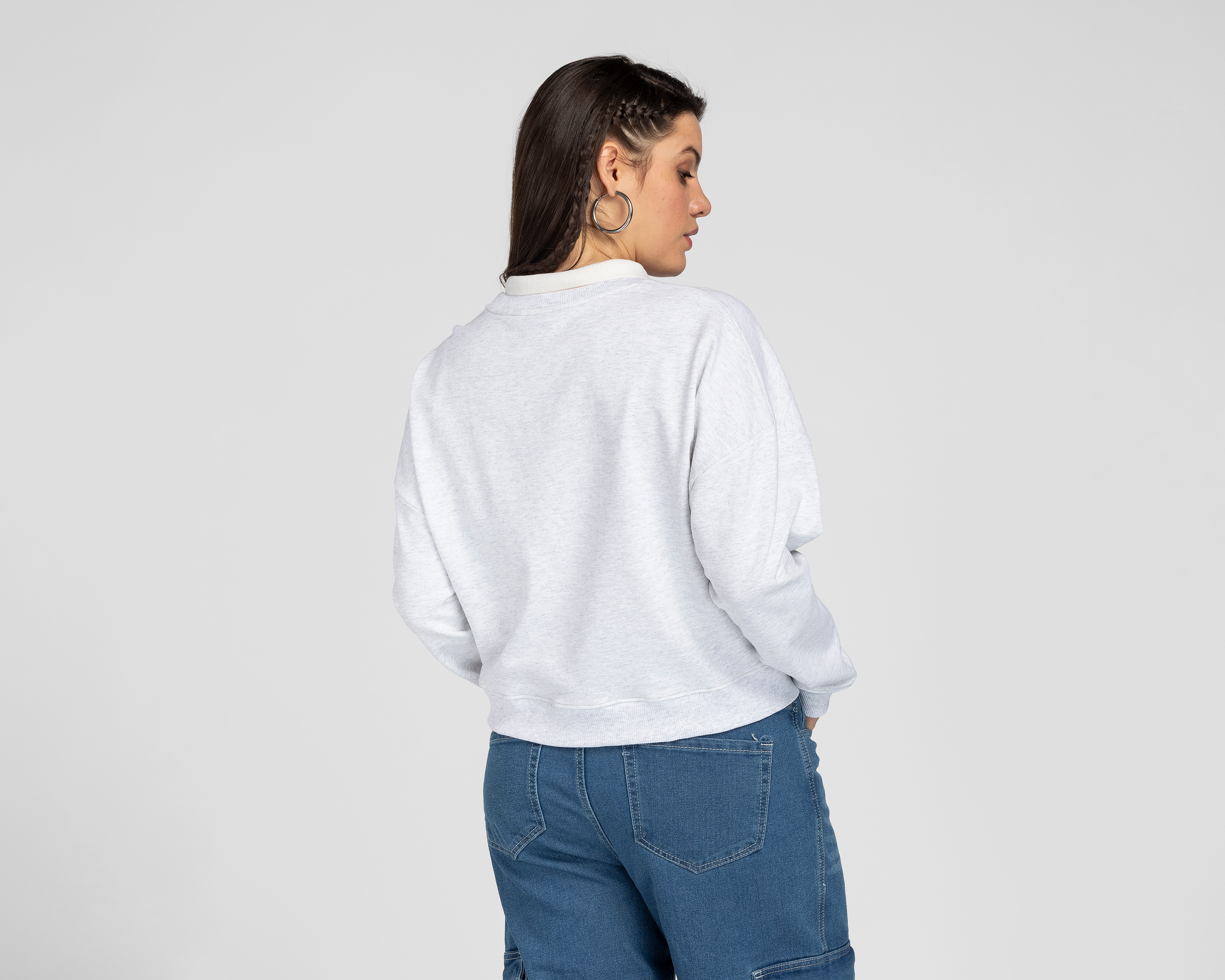 Foto 4 pulgar | Foto 3 | Sudadera Refill Gris con Estampado