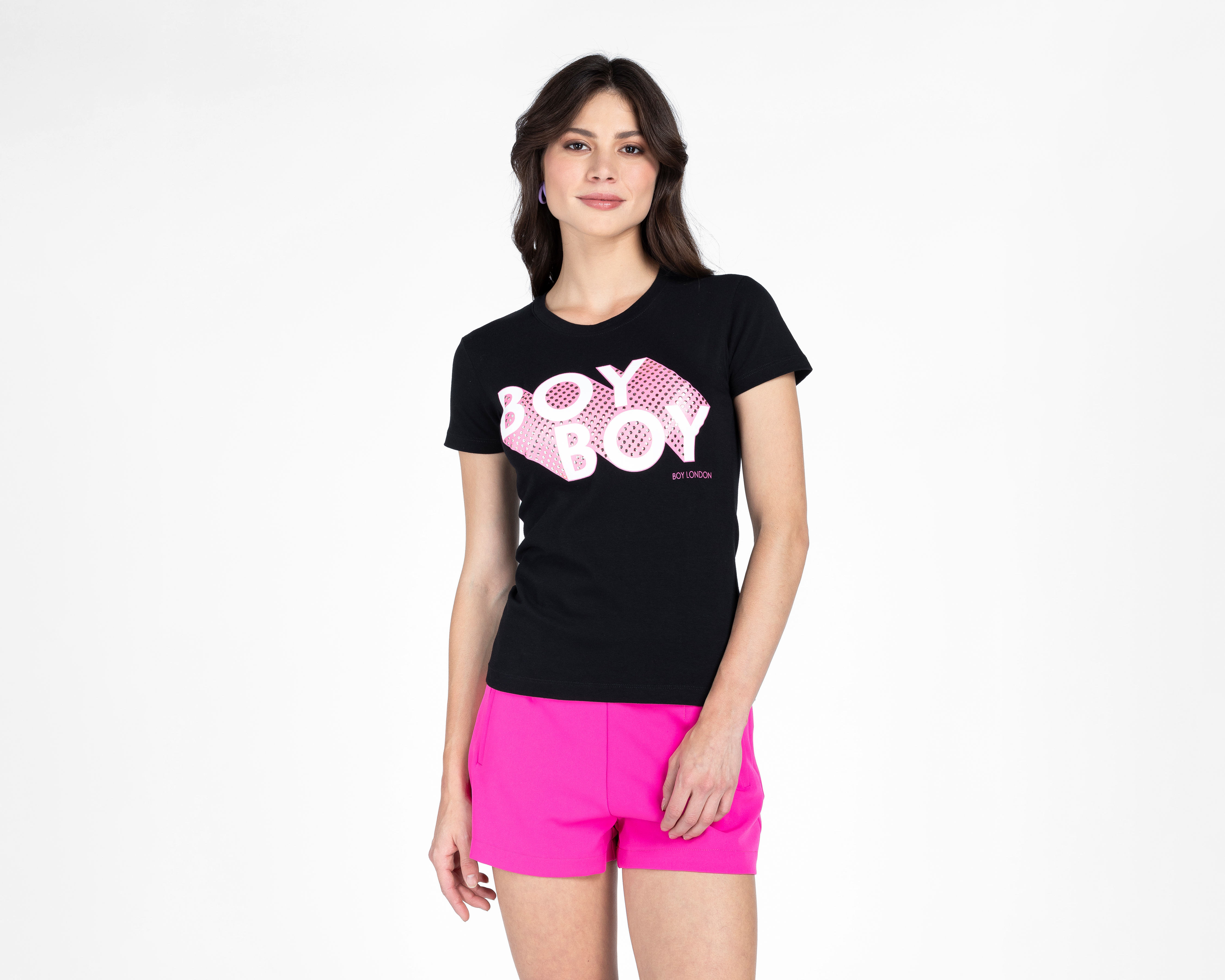 Playera Boy London Negra con Estampado