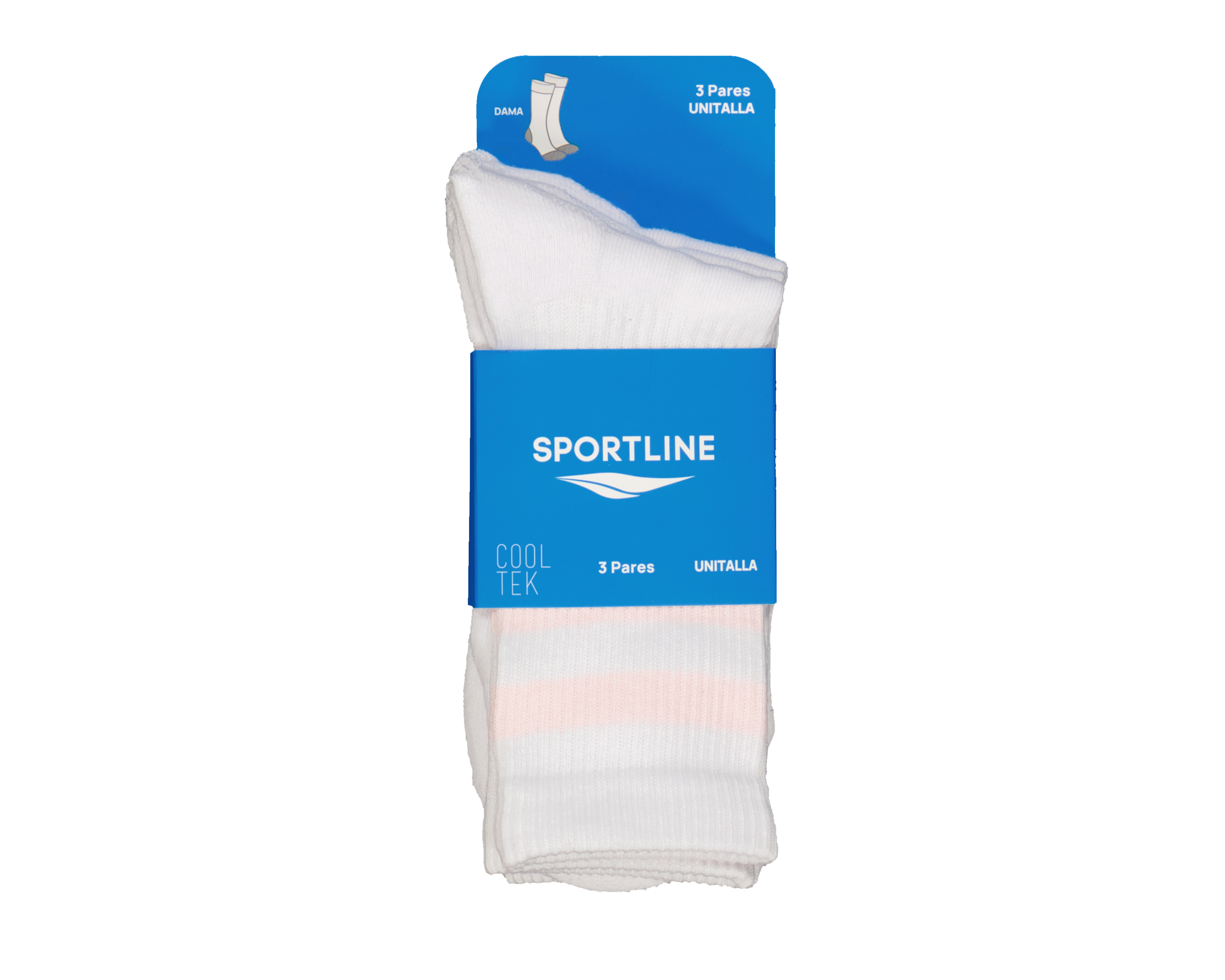 Foto 4 pulgar | Foto 3 | Calcetas Largas Deportivas Sportline para Mujer 3 Pares