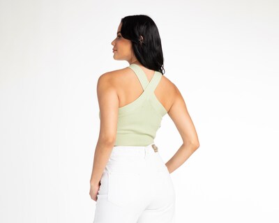 Foto 3 | Foto 3 | Crop Top Jennifer Lopez Verde Tirantes Cruzados