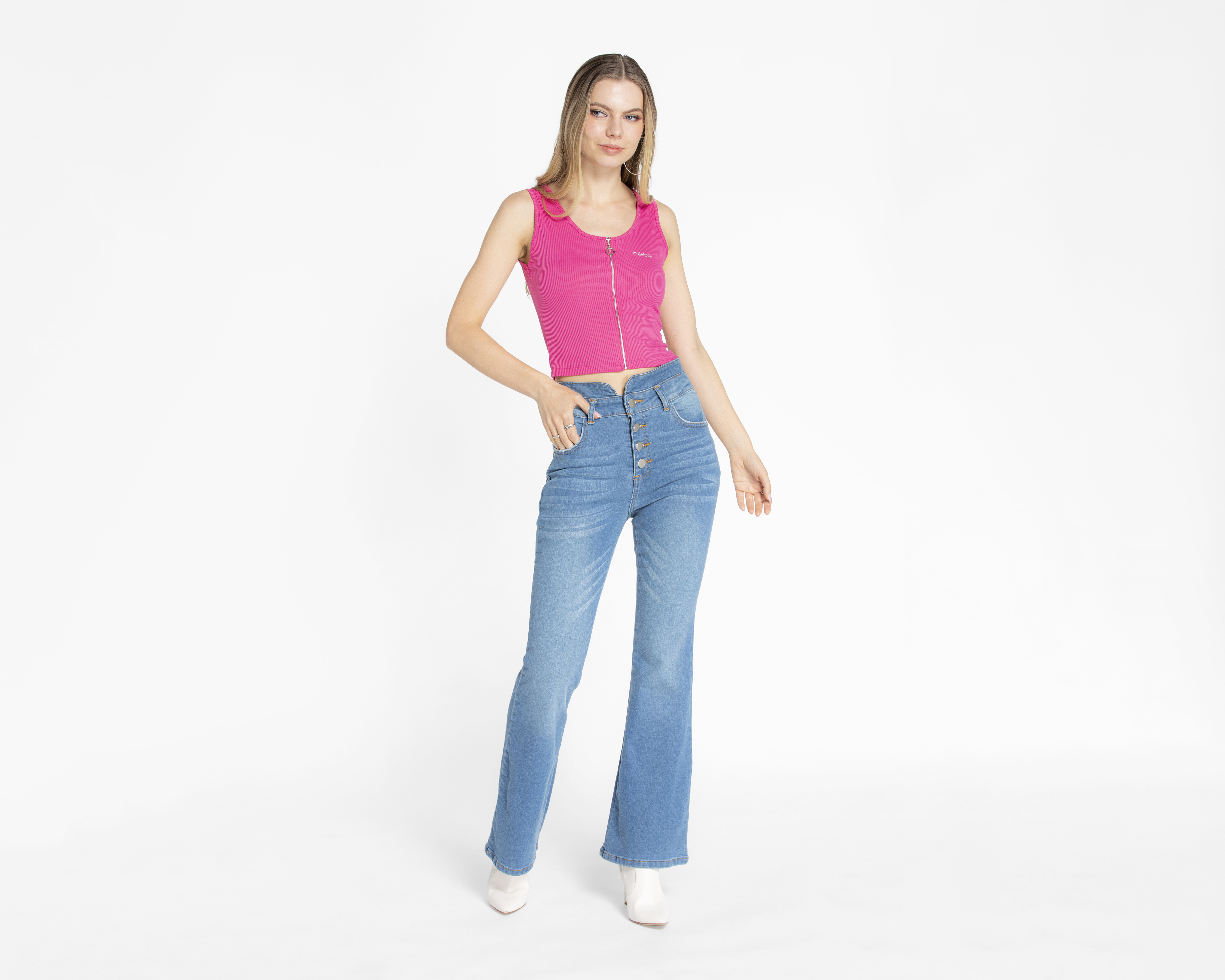 Foto 3 pulgar | Foto 2 | Blusa Bebe sin Manga con Cierre