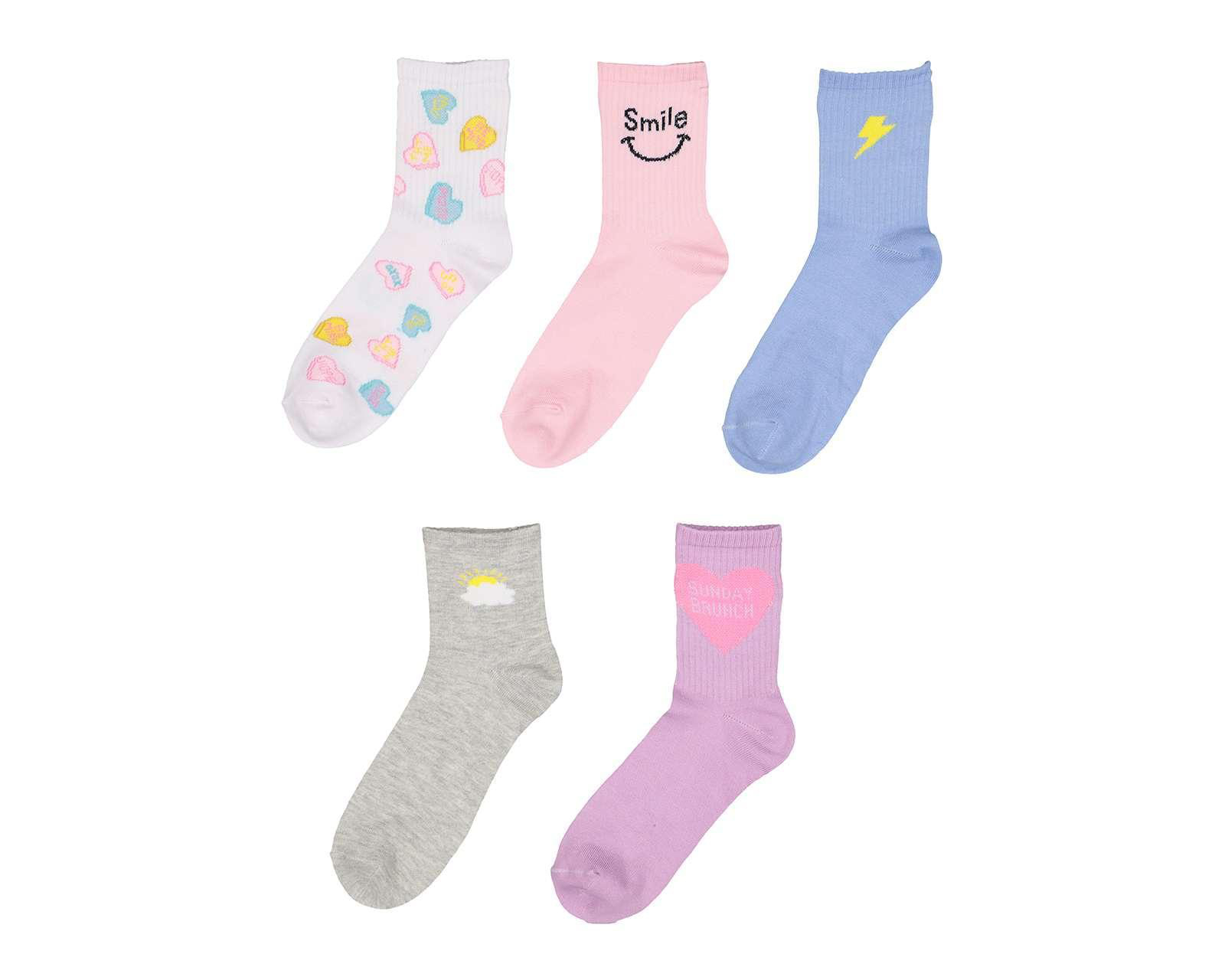 Foto 2 pulgar | Foto 1 | Calcetas Tobillera Lovest para Mujer 5 Pares
