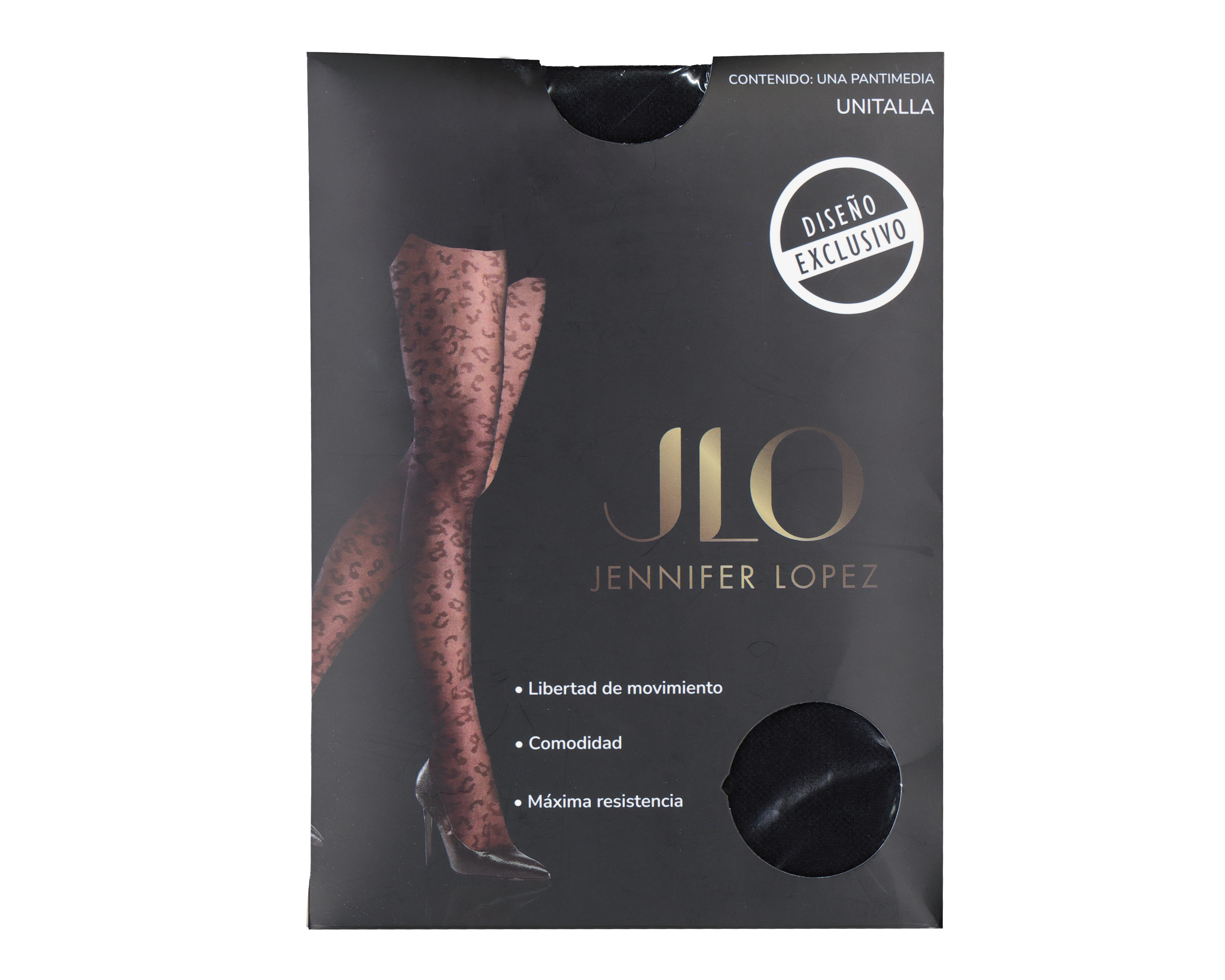 Pantimedias Jennifer Lopez Negras con Animal Print