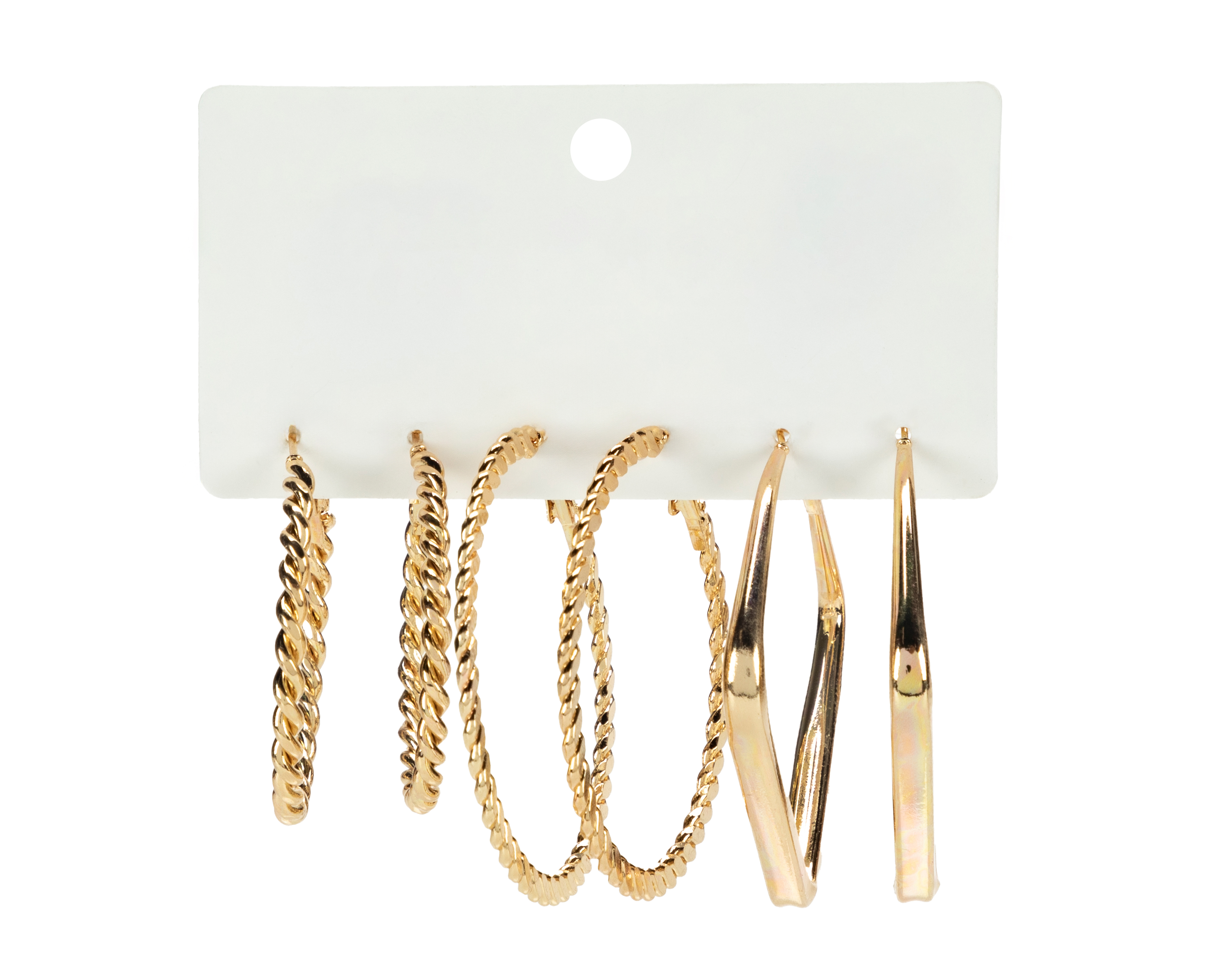 Arracadas Sahara Doradas 3 Pares