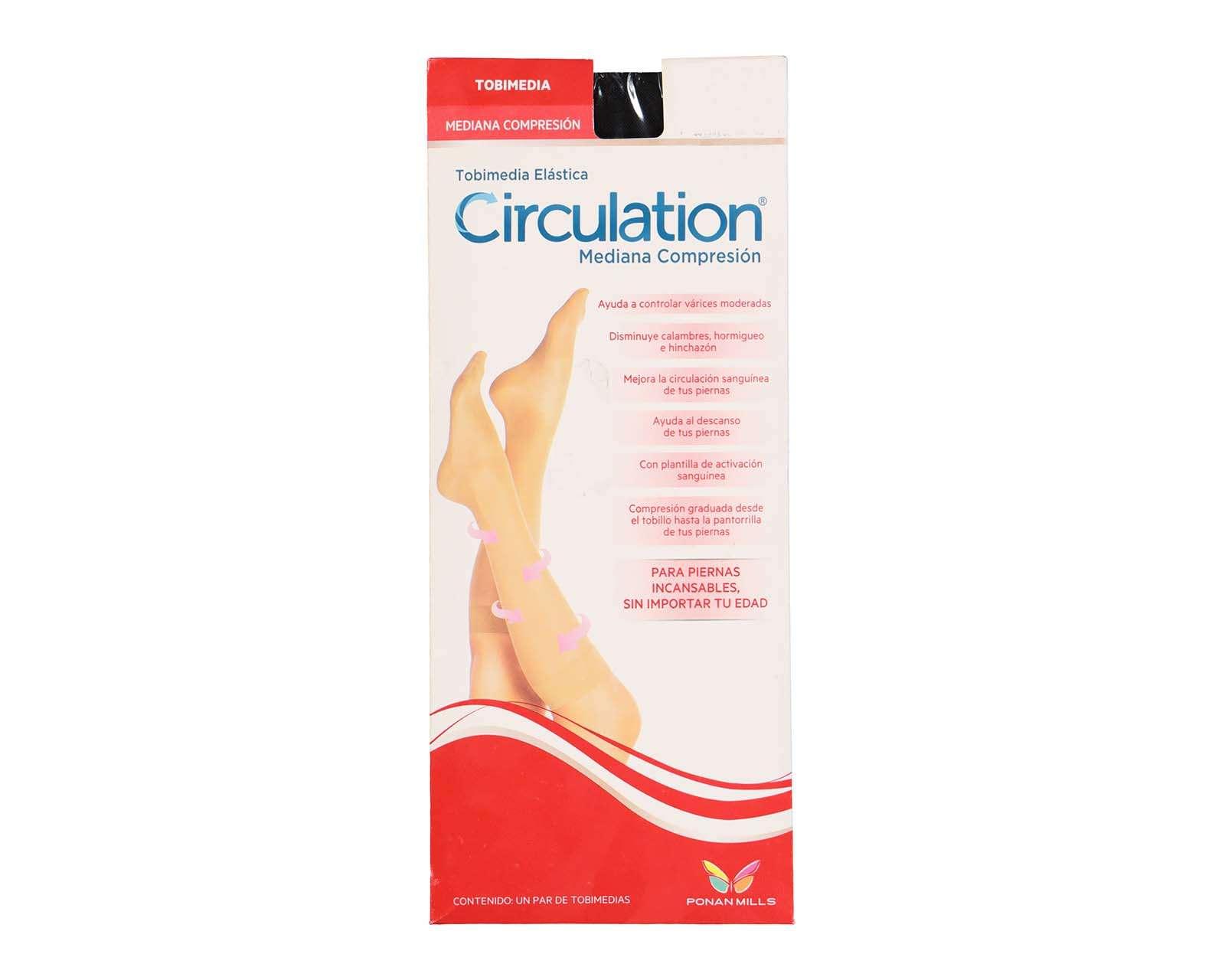 Tobimedias Circulation Negras Mediana Compresión