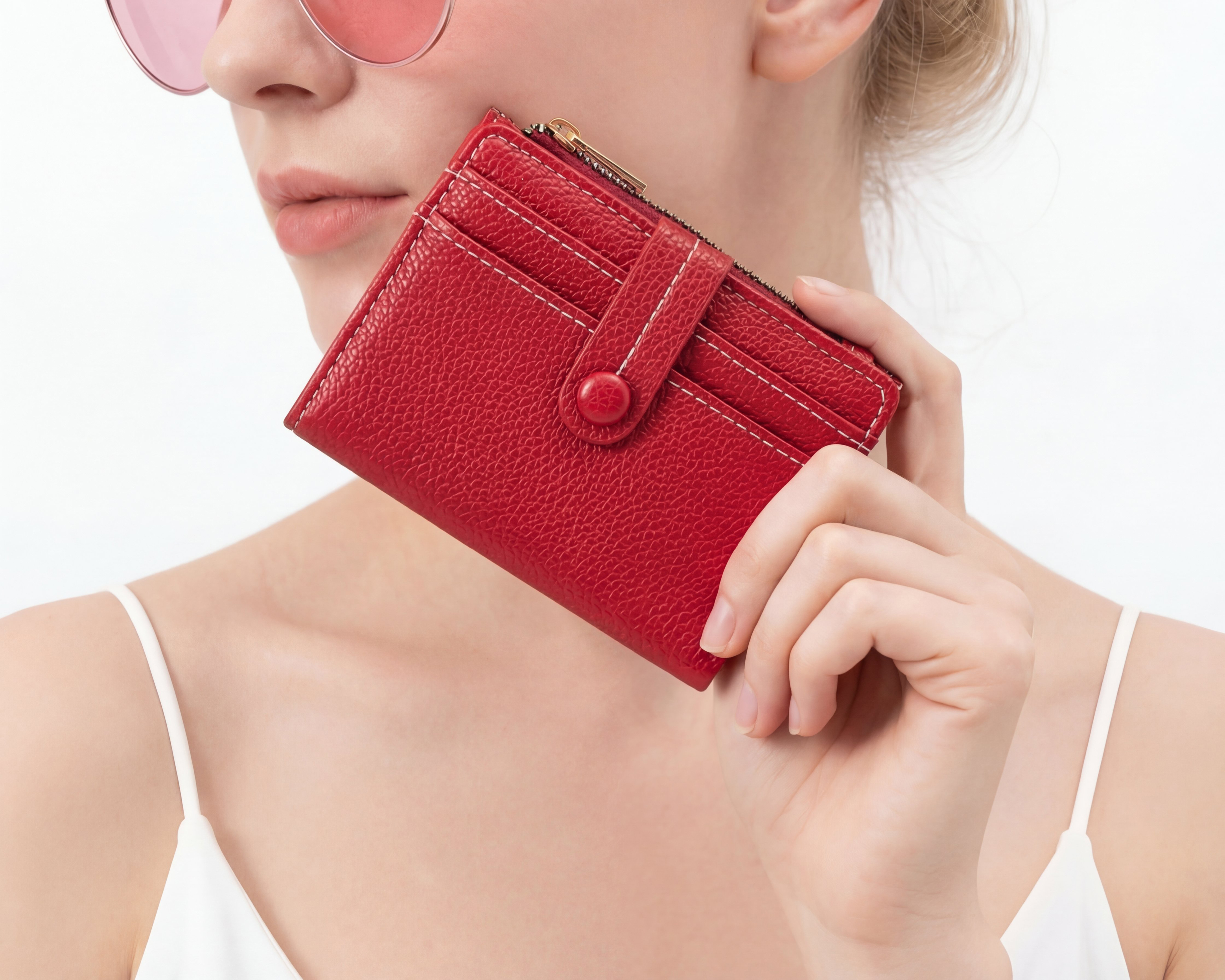 Foto 8 pulgar | Foto 7 | Monedero para Mujer Sahara Rojo