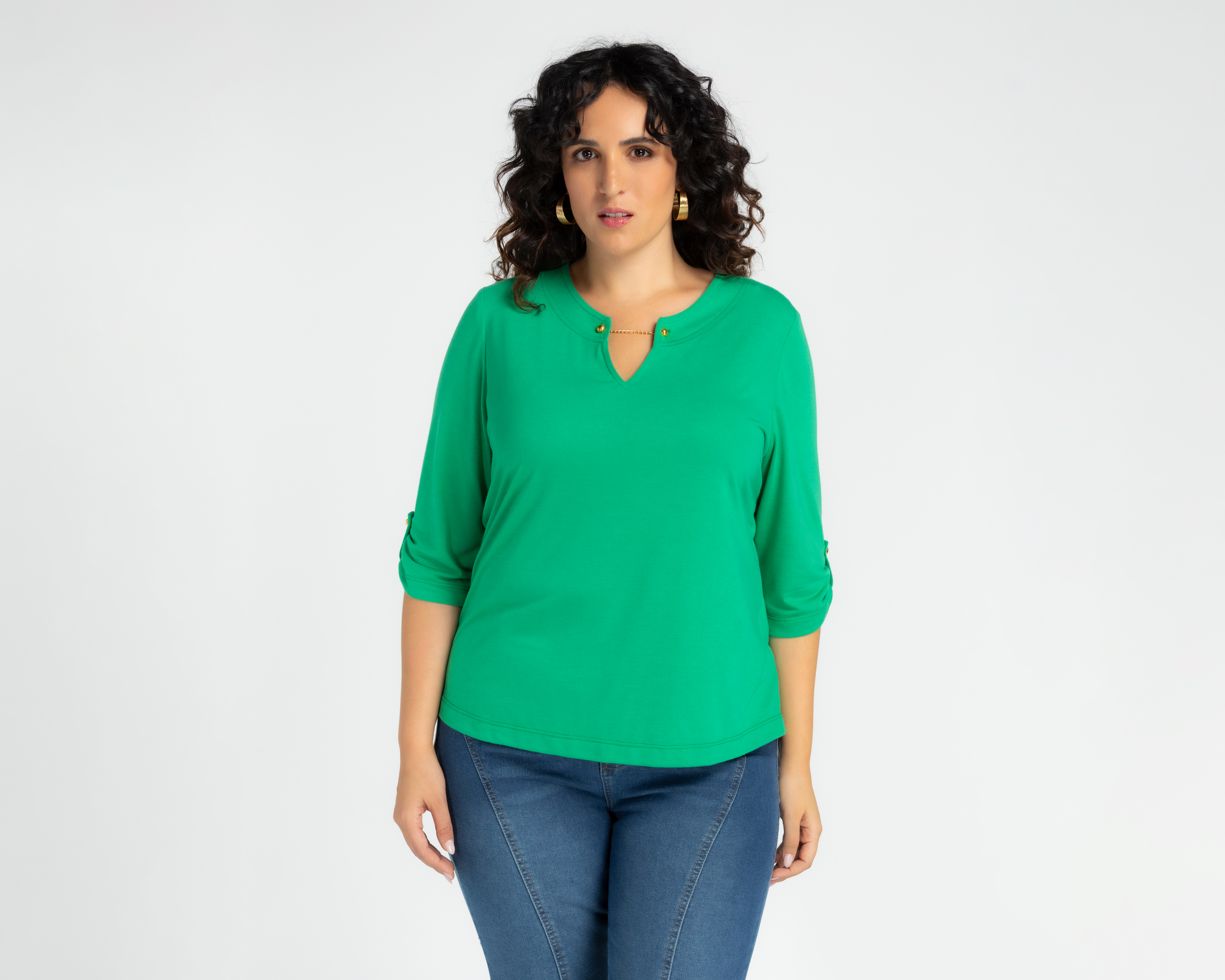 Foto 2 pulgar | Foto 1 | Blusa Lady Sun Verde para Mujer