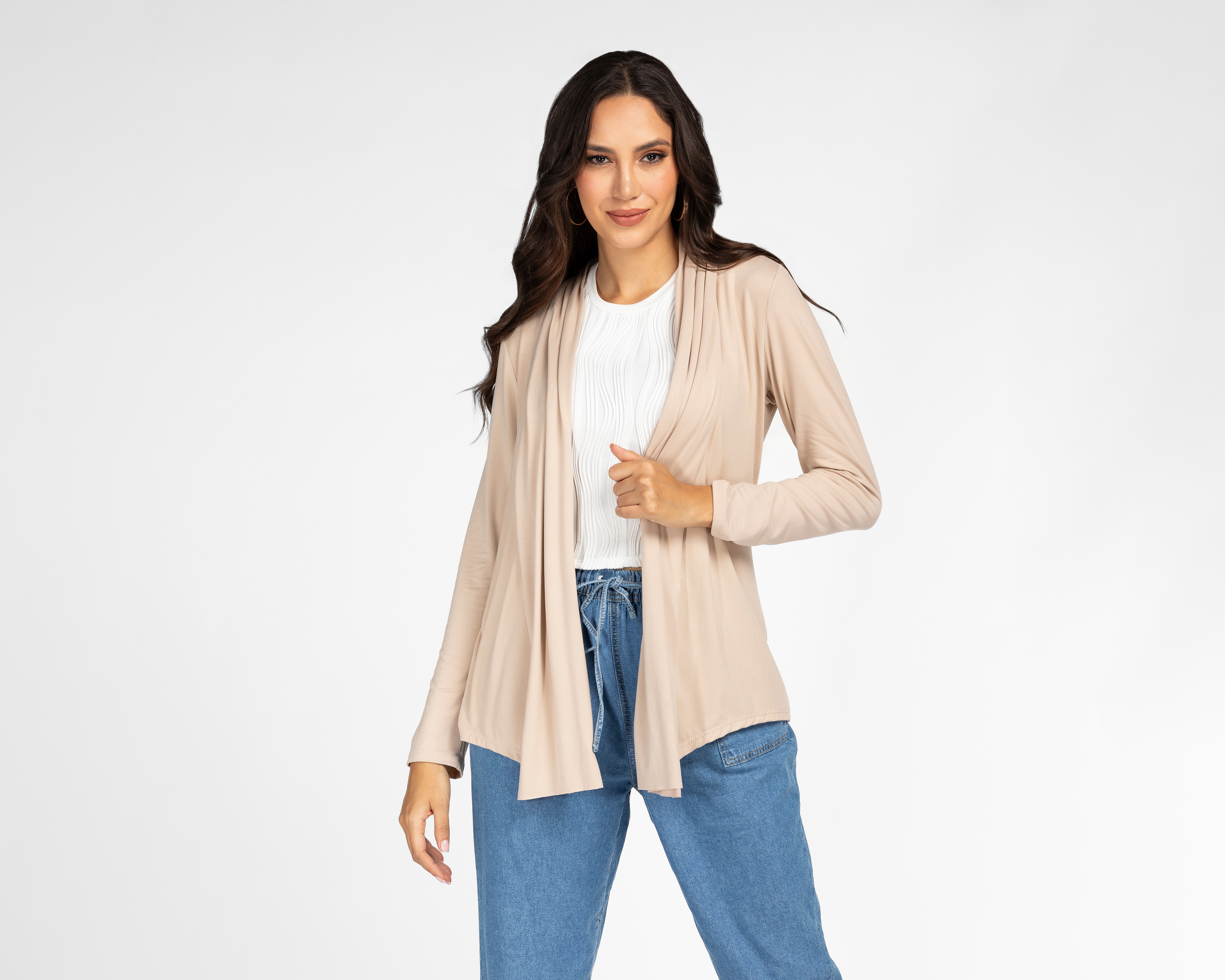 Cárdigan Beige Sahara para Mujer