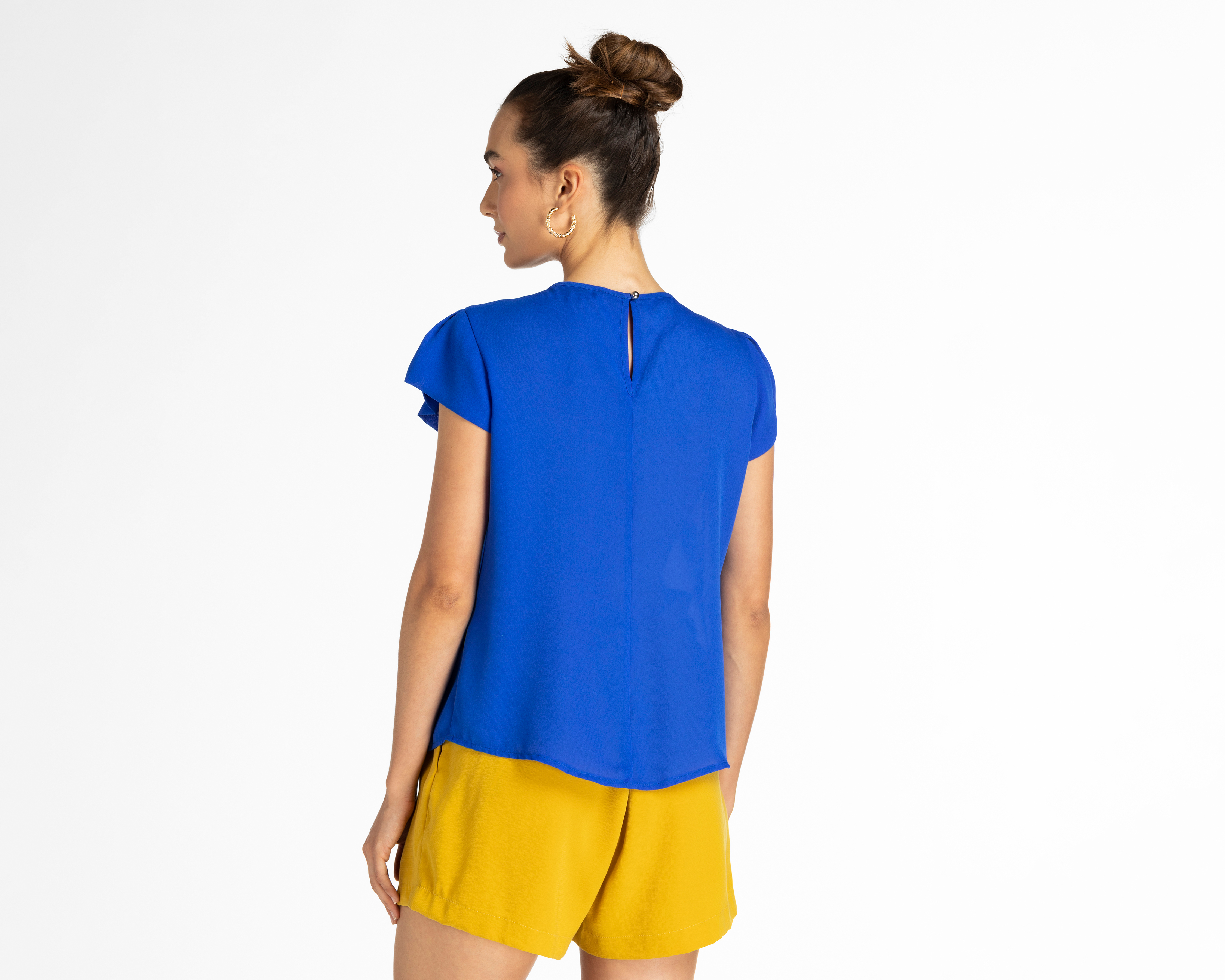 Foto 3 | Foto 3 | Blusa Sahara Manga Corta Cuello Redondo