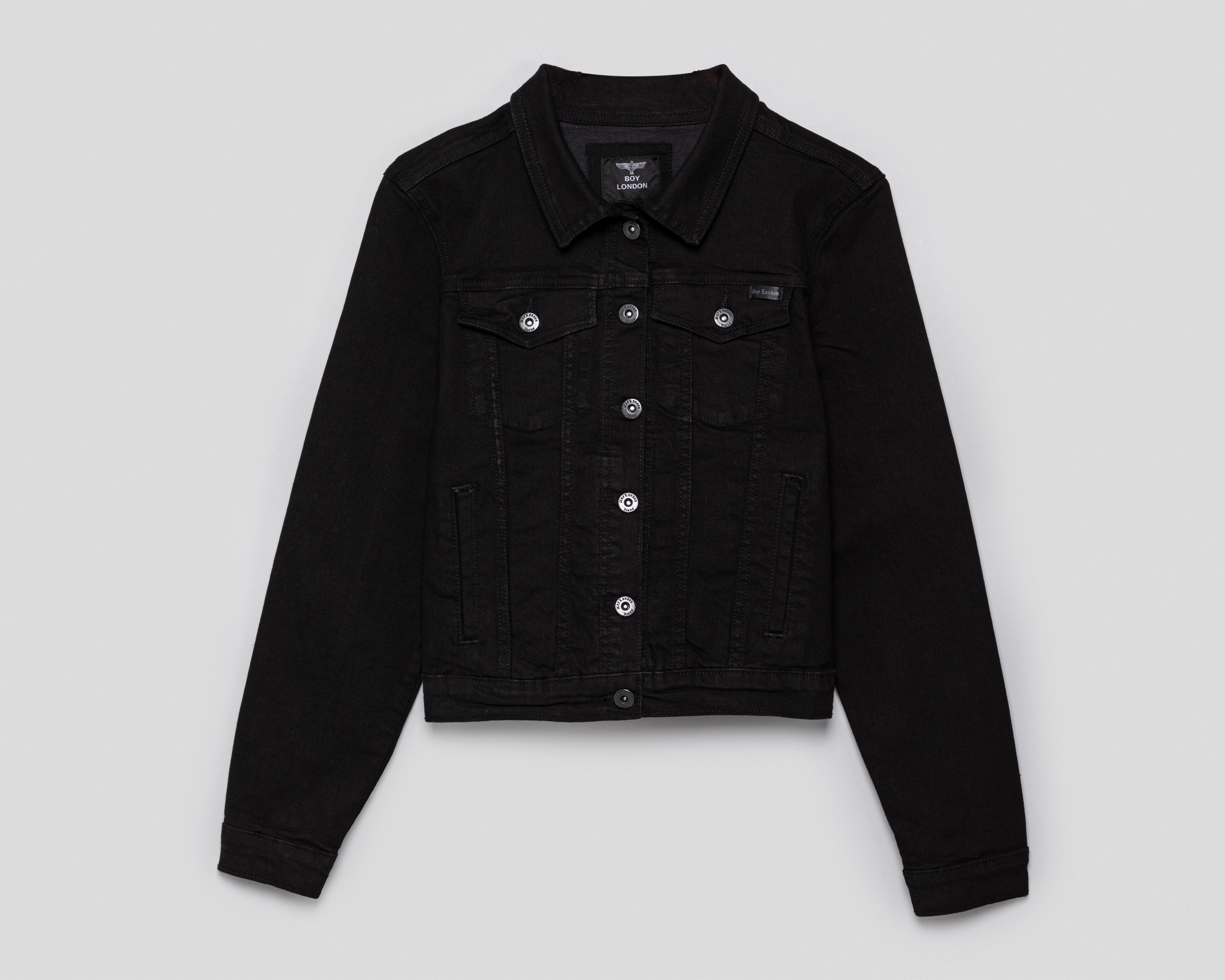 Chamarra de Mezclilla Negra Boy London para Mujer
