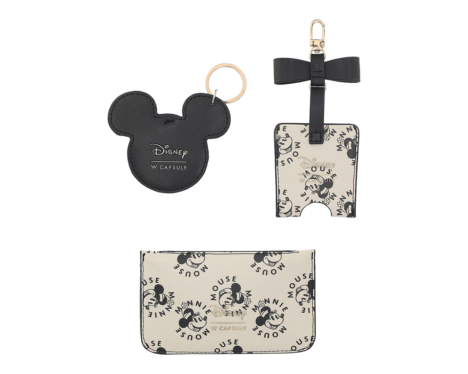 Foto 2 | Foto 2 | Tarjetero y Colgante W Capsule Disney Minnie Mouse 3 Piezas