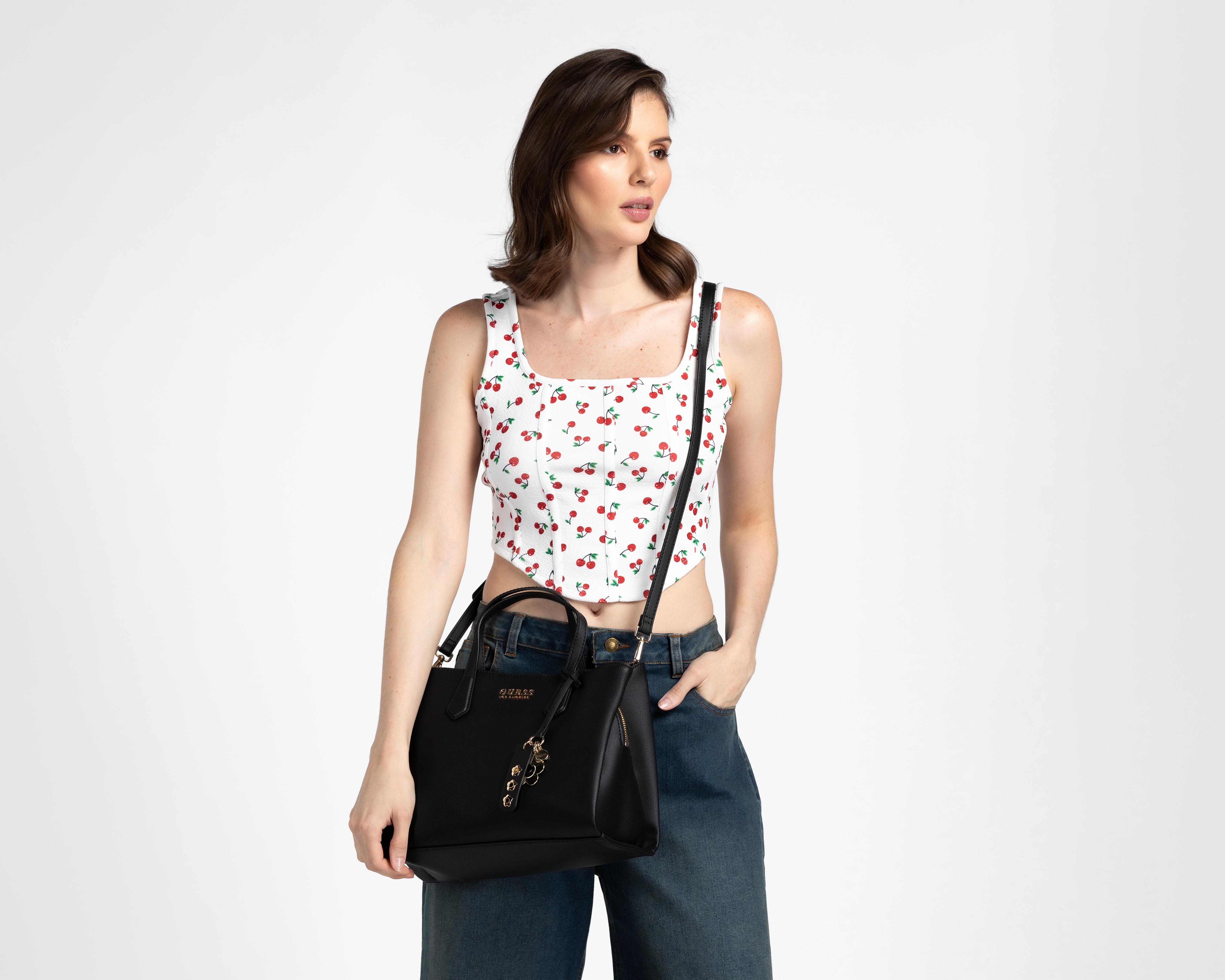 Foto 7 pulgar | Foto 6 | Bolsa de Hombro Guess Jennice Satchel