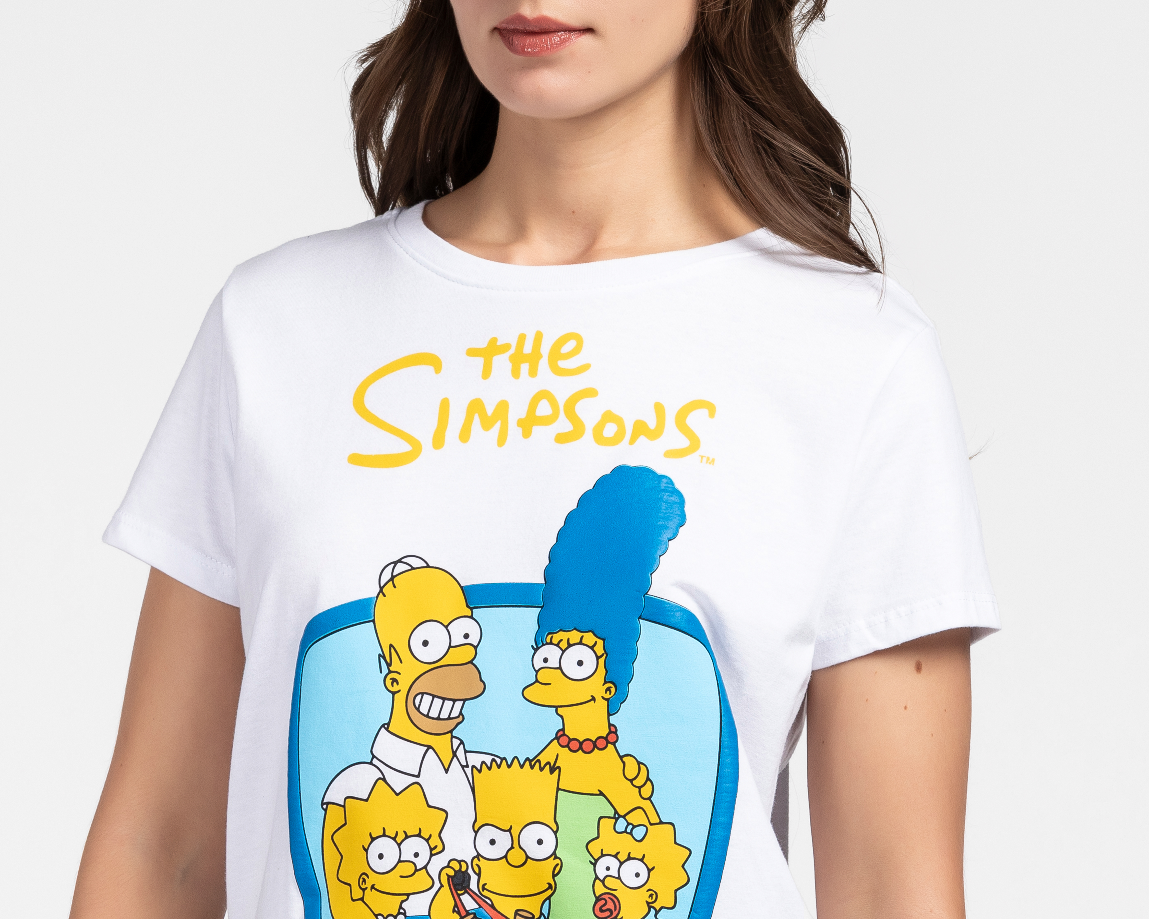 Foto 4 pulgar | Foto 3 | Playera Manga Corta The Simpsons para Mujer