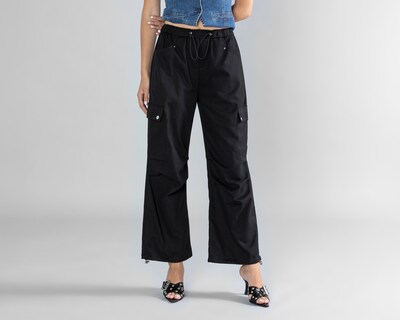 Foto 2 | Foto 2 | Pantalón Cargo Strona Negro para Mujer