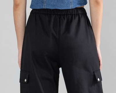 Foto 5 | Foto 5 | Pantalón Cargo Strona Negro para Mujer