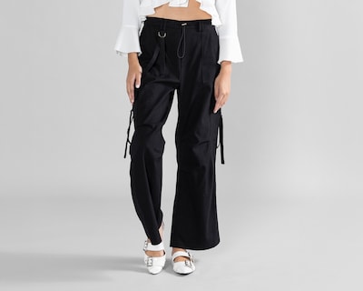 Foto 2 | Foto 2 | Pantalón Cargo Strona Negro para Mujer