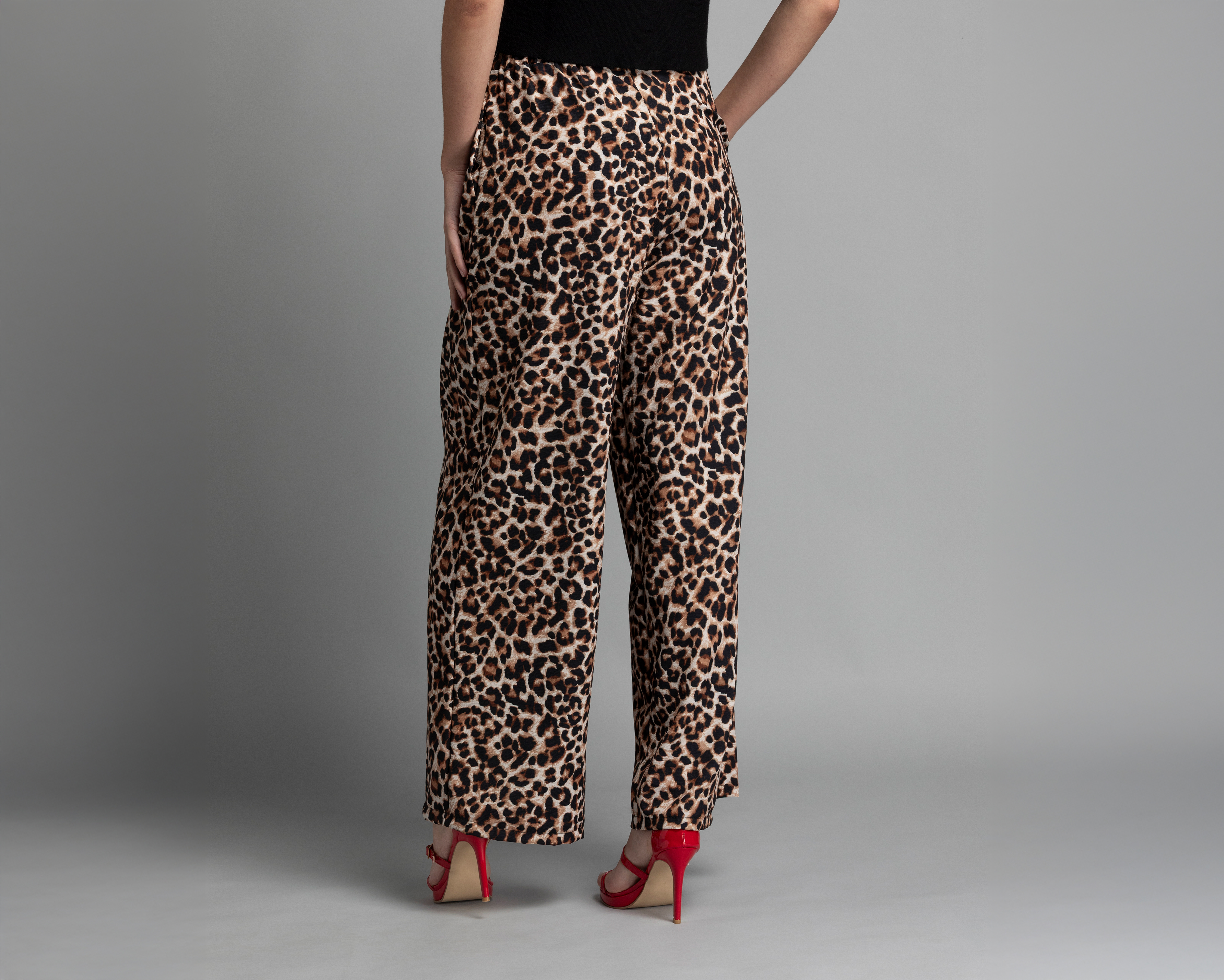 Foto 4 pulgar | Foto 3 | Pantalón Ancho Strona Animal Print para Mujer