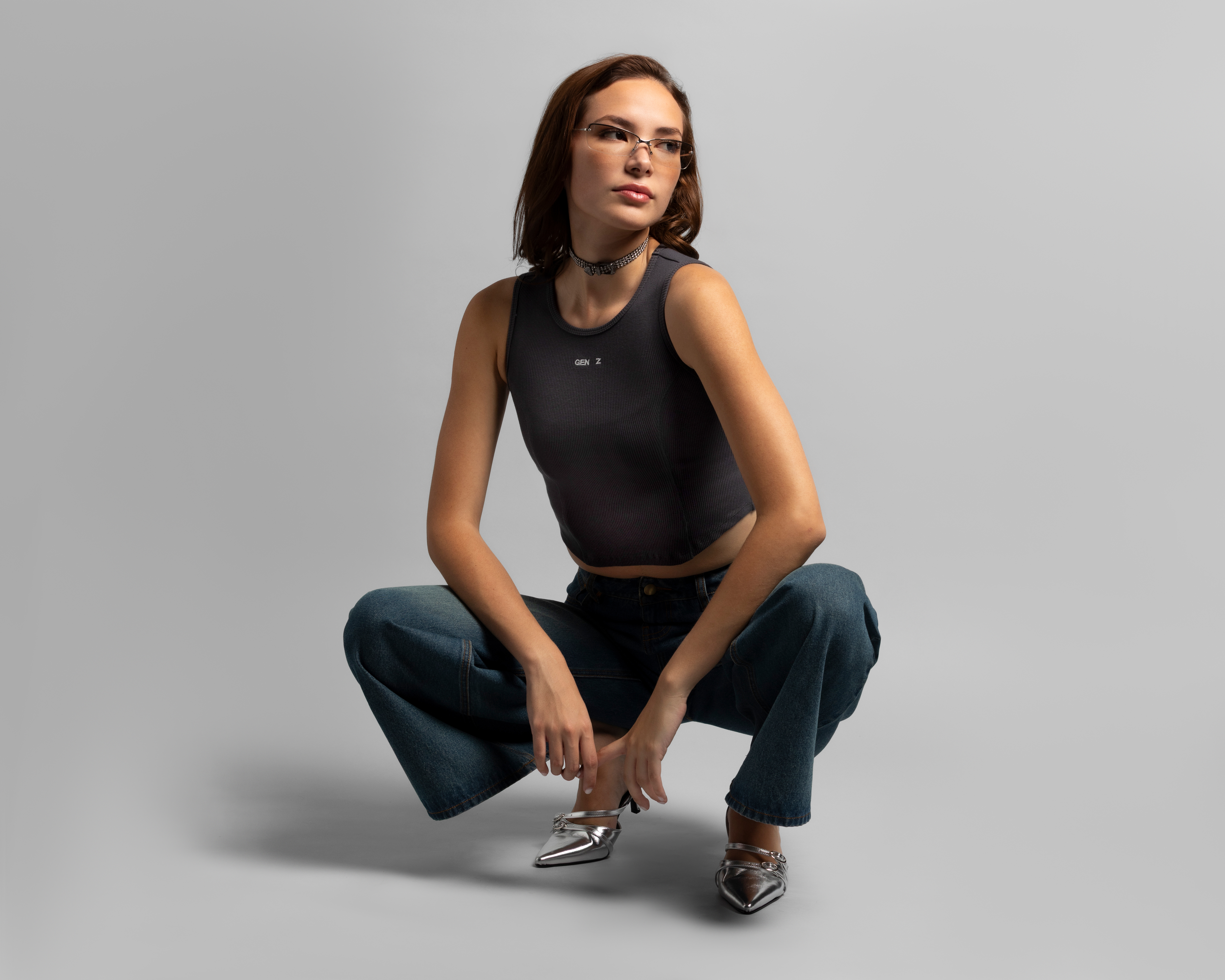 Foto 1 | Foto 1 | Playera Gris Strona para Mujer