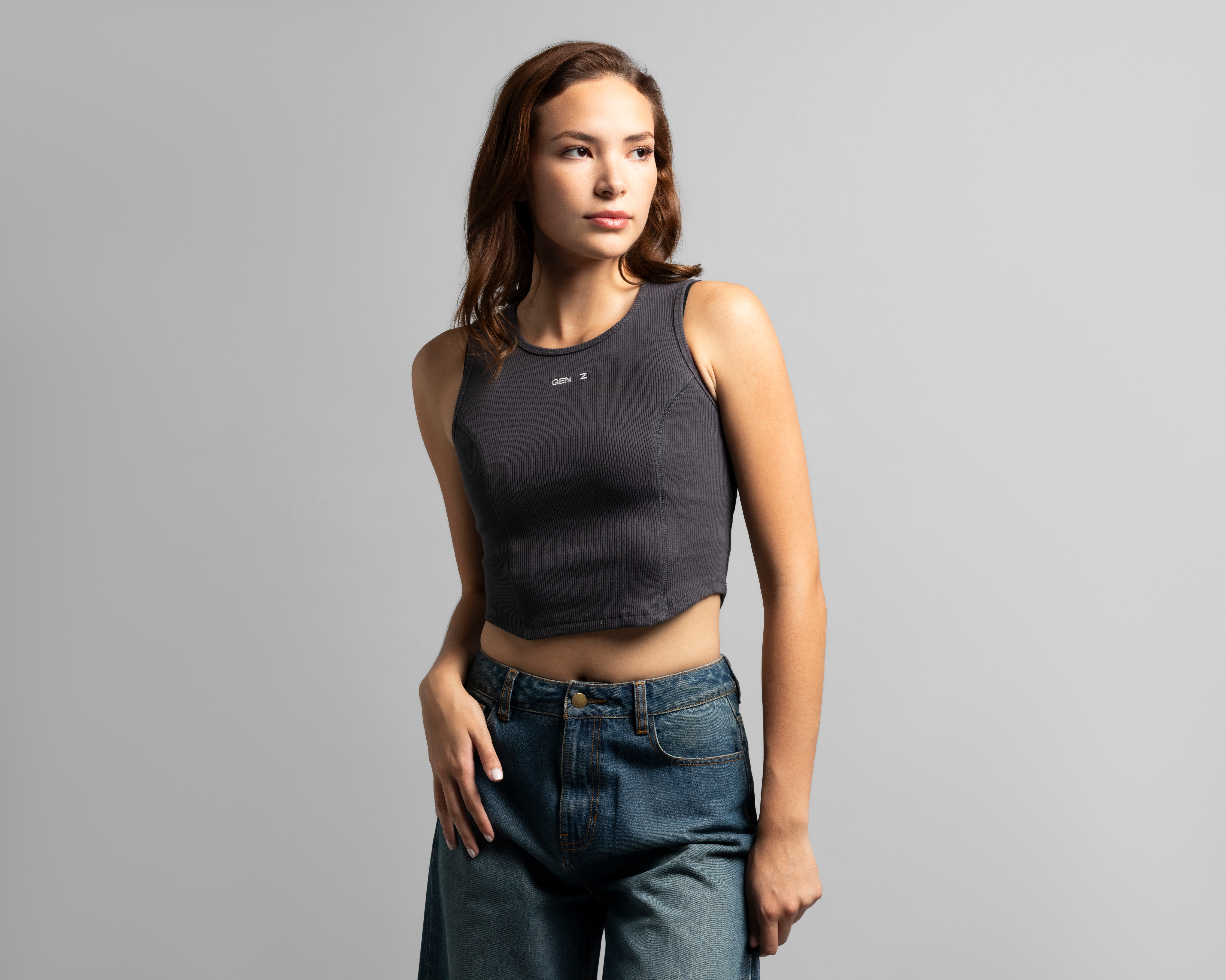 Foto 2 | Foto 2 | Playera Gris Strona para Mujer