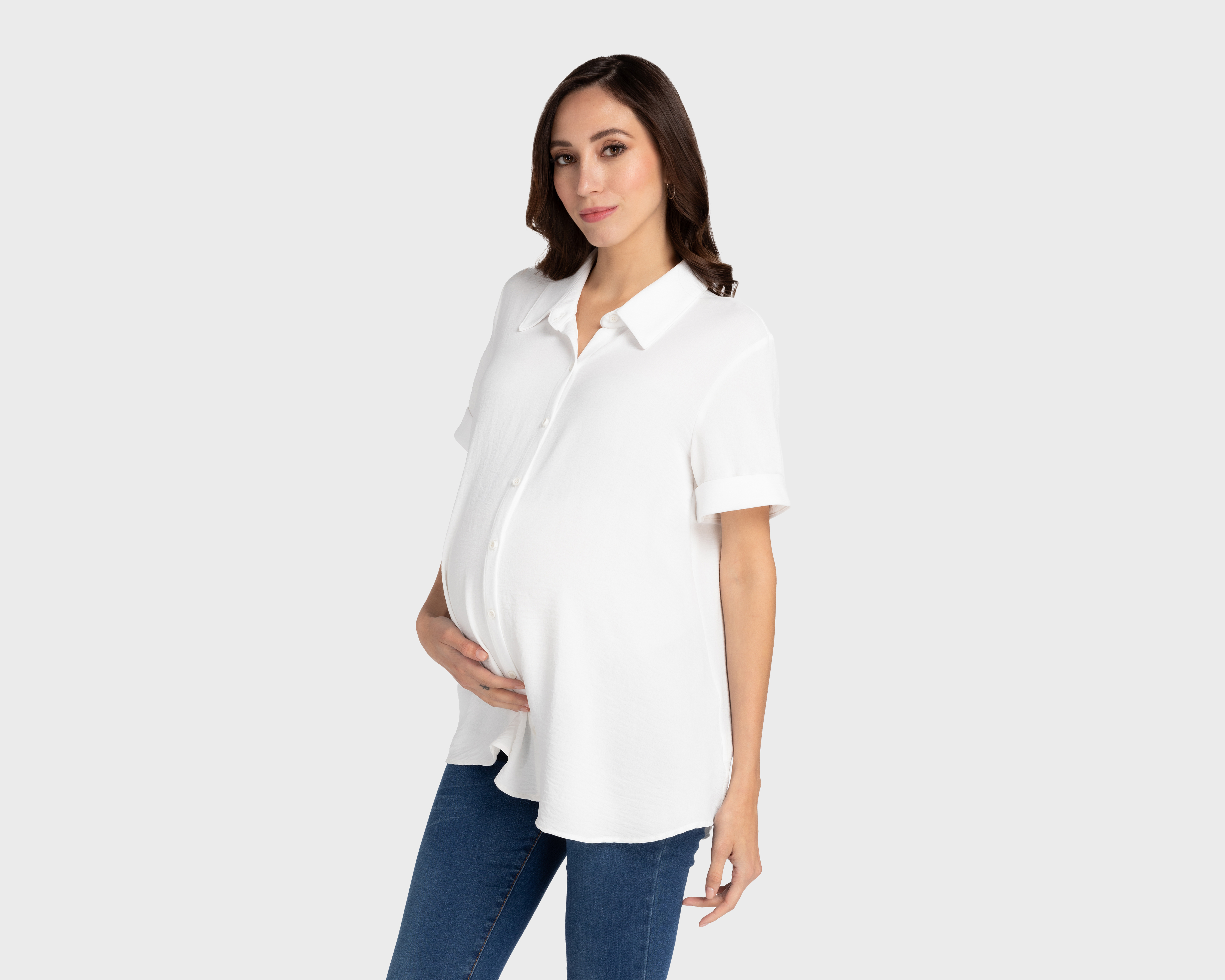 Foto 3 pulgar | Foto 2 | Blusa de Maternidad Mamá Bella Manga Corta