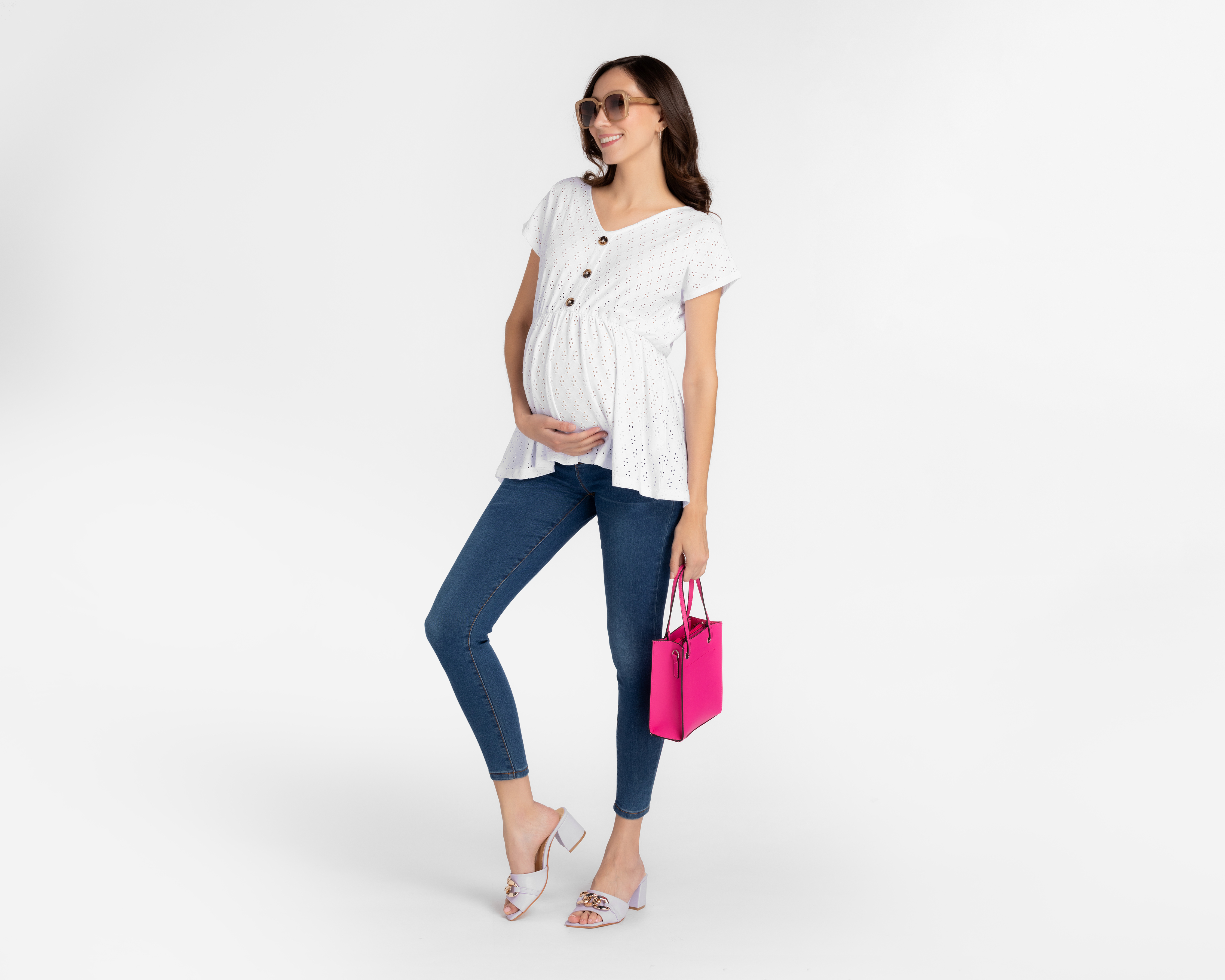 Foto 3 pulgar | Foto 2 | Playera de Maternidad Mamá Bella Manga Corta