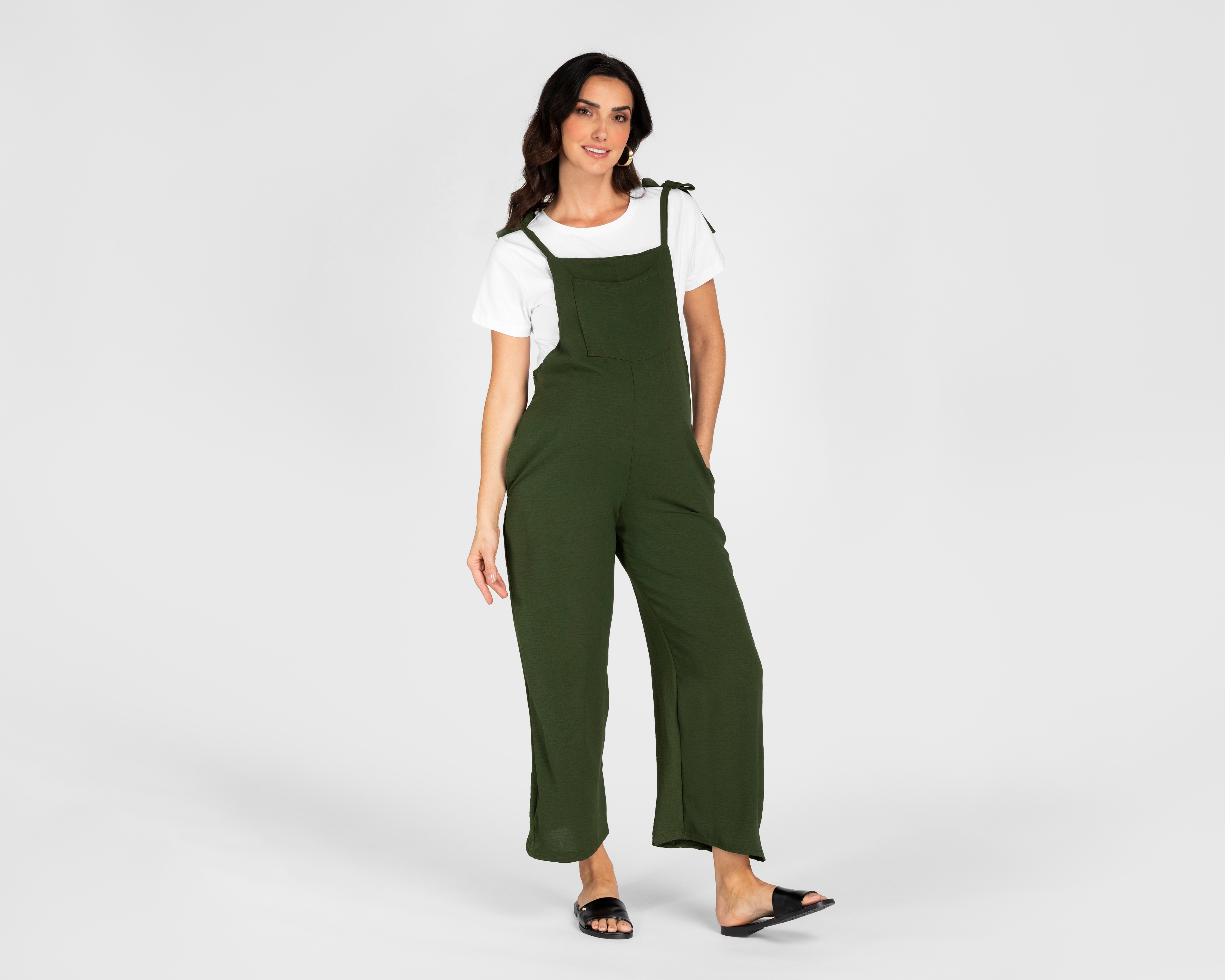 Foto 2 pulgar | Foto 1 | Jumper de Maternidad Mam Maternity Verde con Tirantes