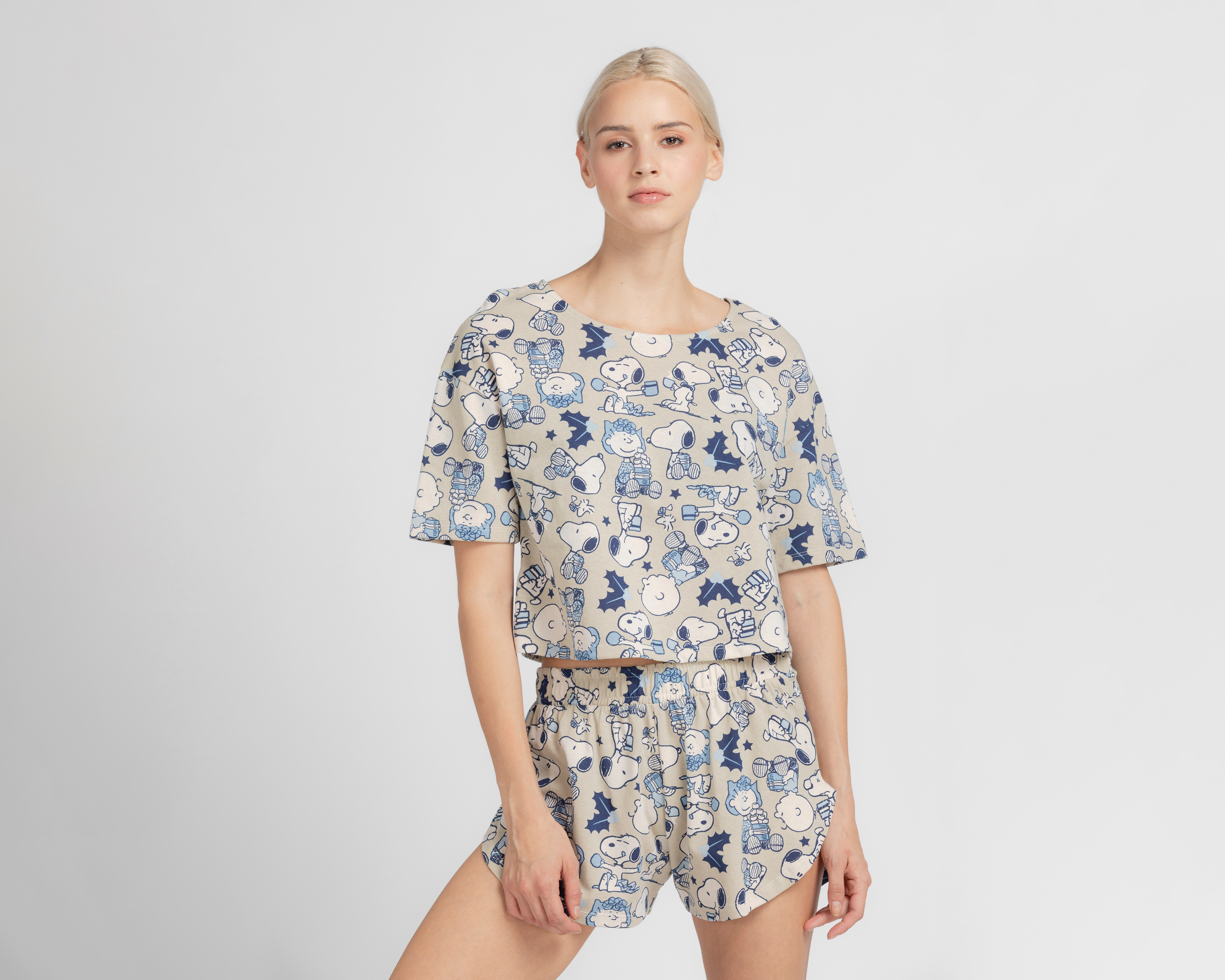 Foto 4 pulgar | Foto 3 | Pijama Peanuts para Mujer 2 Piezas