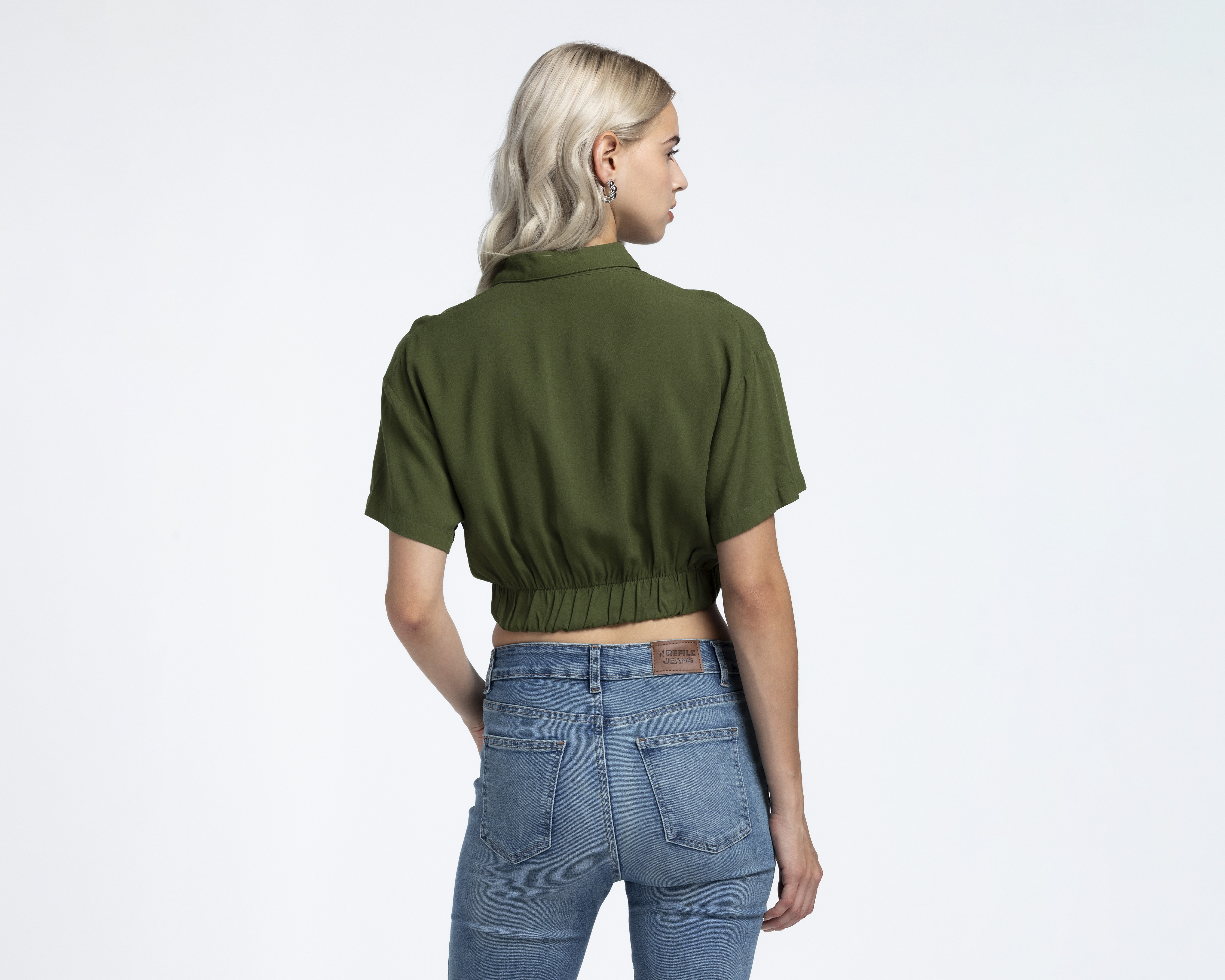 Foto 4 pulgar | Foto 3 | Blusa Manga Corta Refill para Mujer