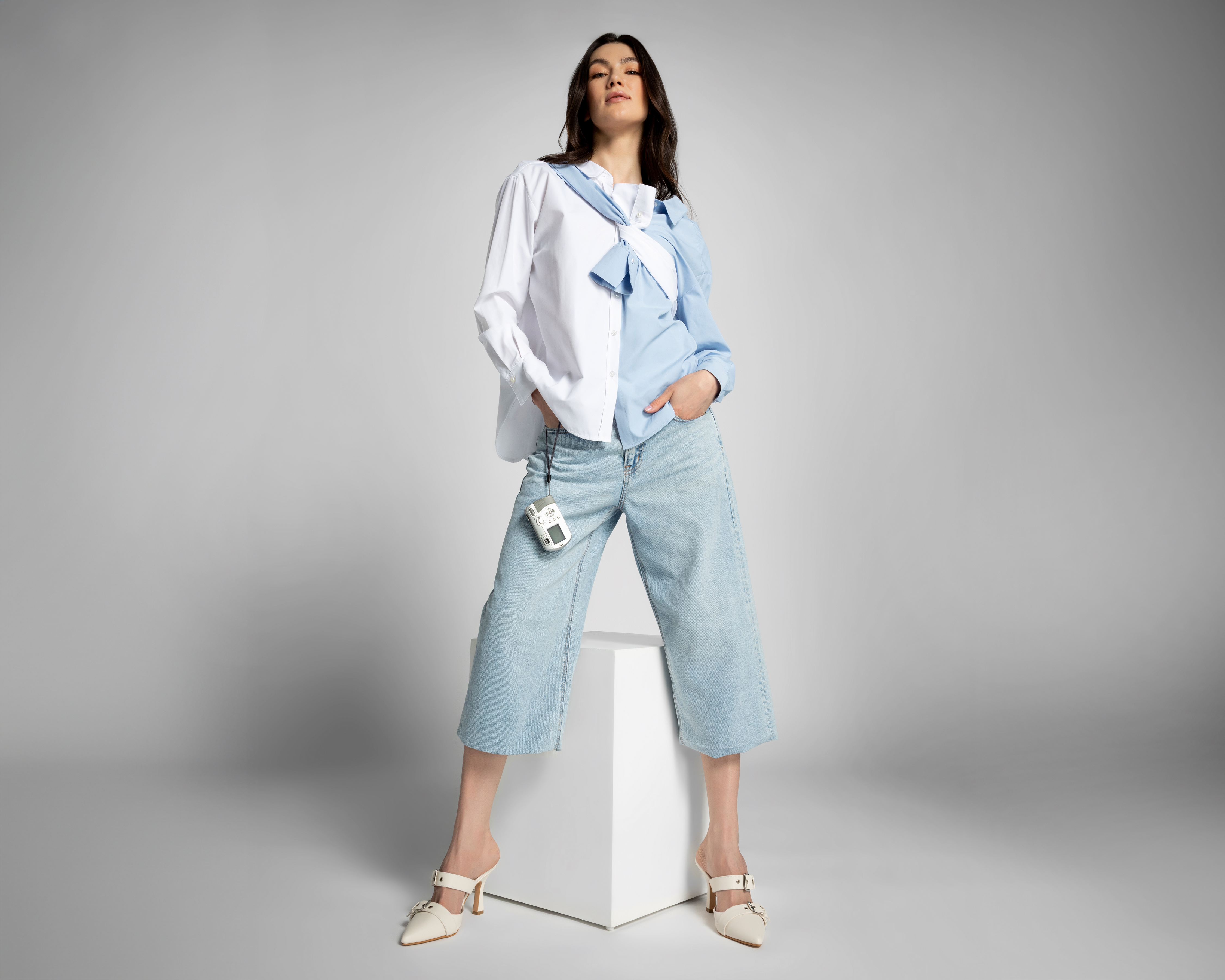 Blusa Thinner Manga Larga con Botones