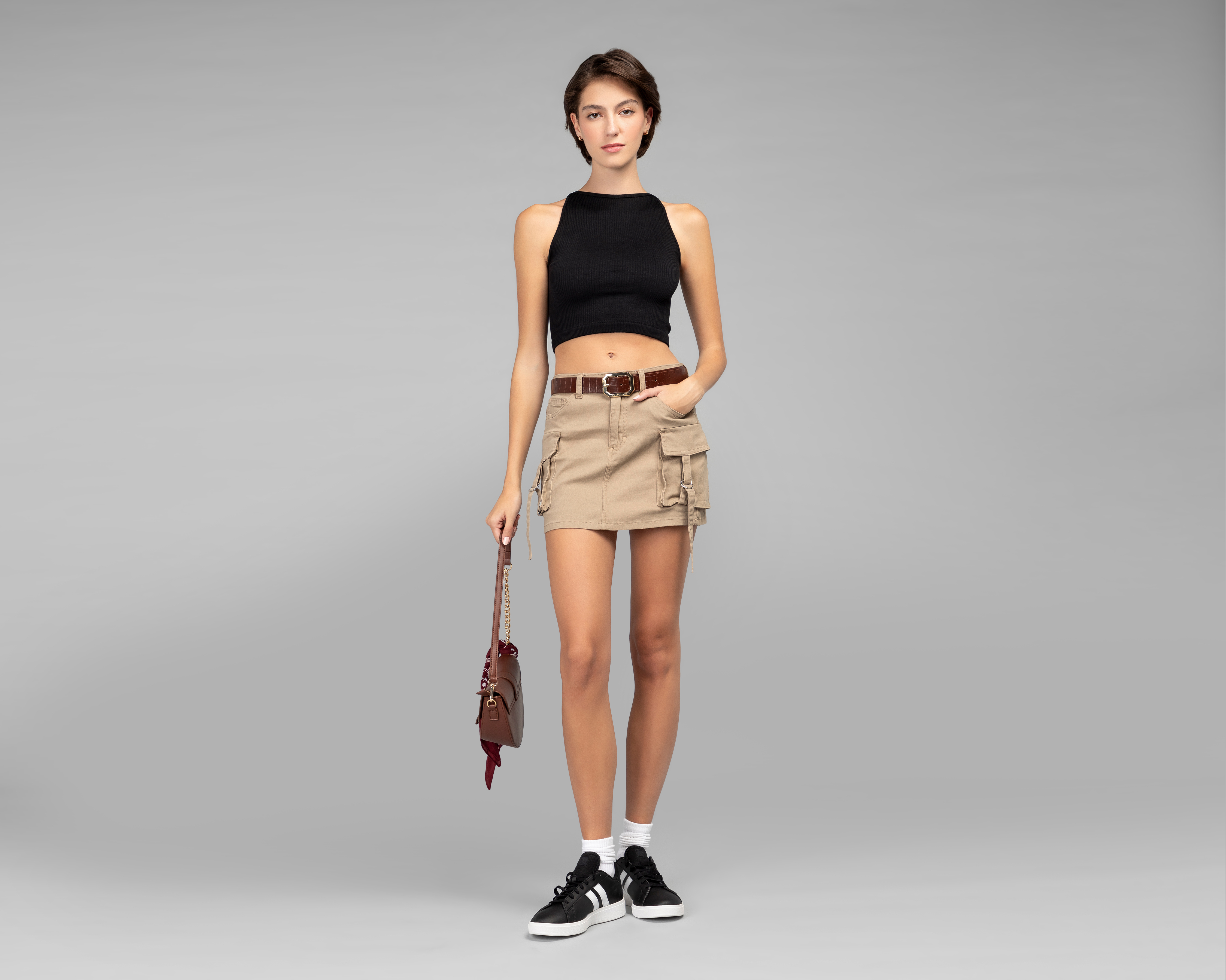 Falda Mini Strona con Bolsas Laterales