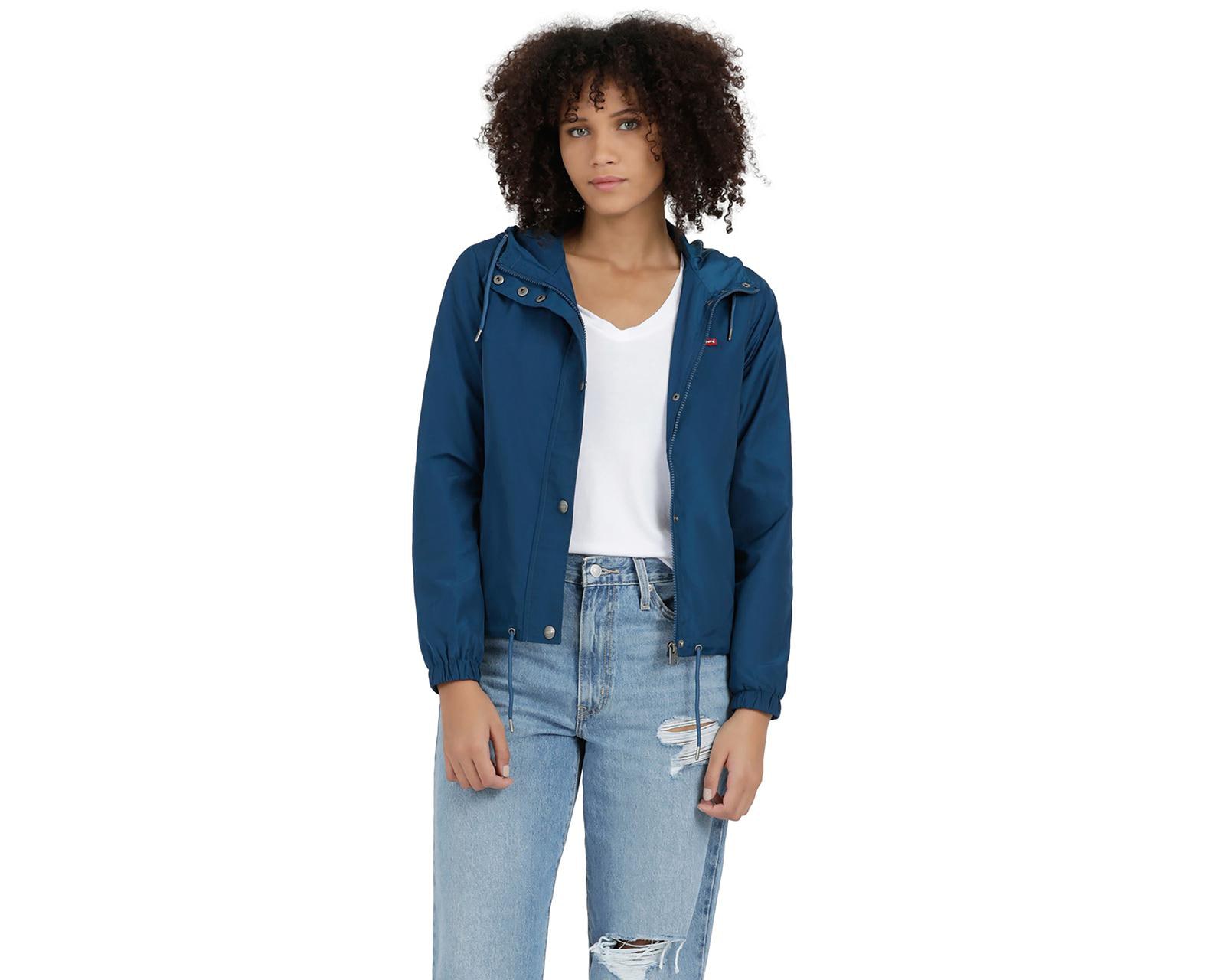 Foto 2 pulgar | Foto 1 | Chamarra Levi's Azul con Gorro