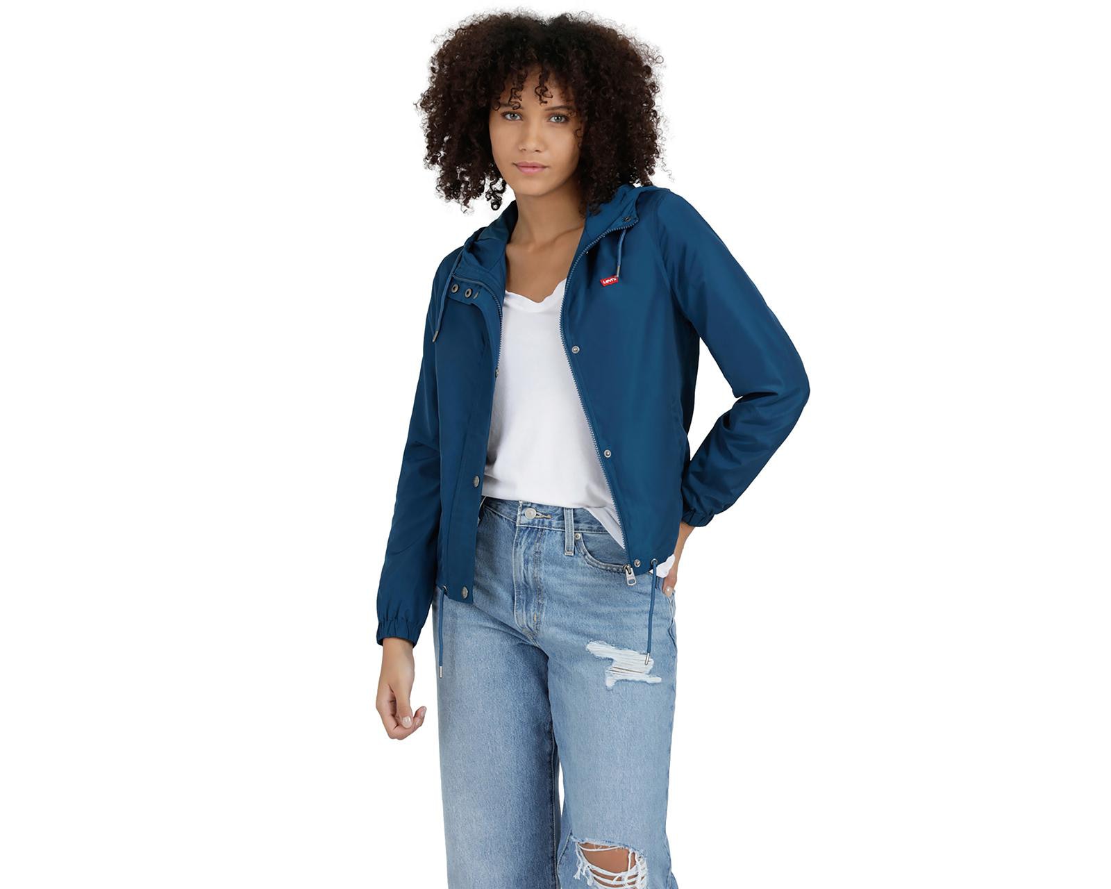 Foto 6 pulgar | Foto 5 | Chamarra Levi's Azul con Gorro