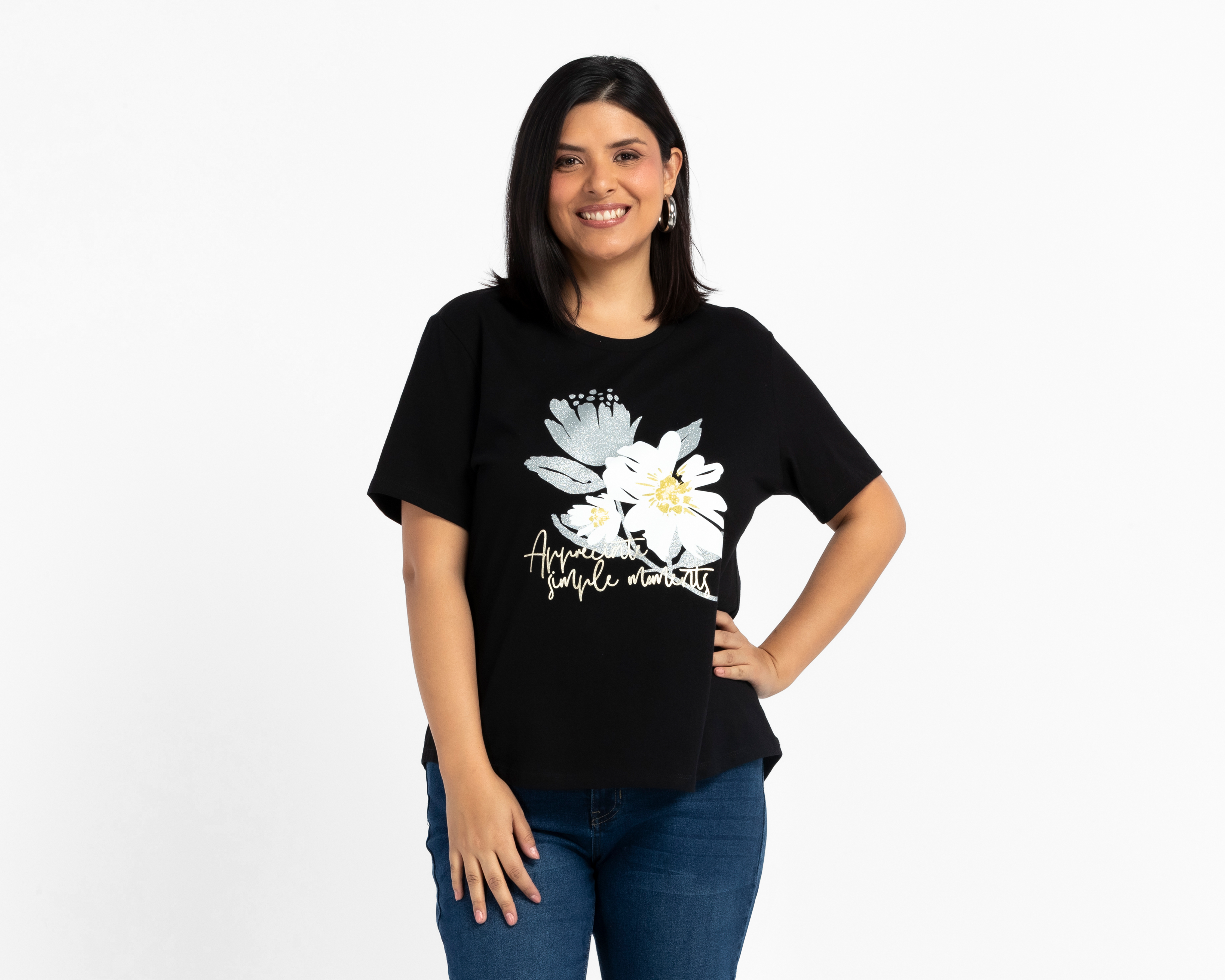 Playera Negra Sahara para Mujer