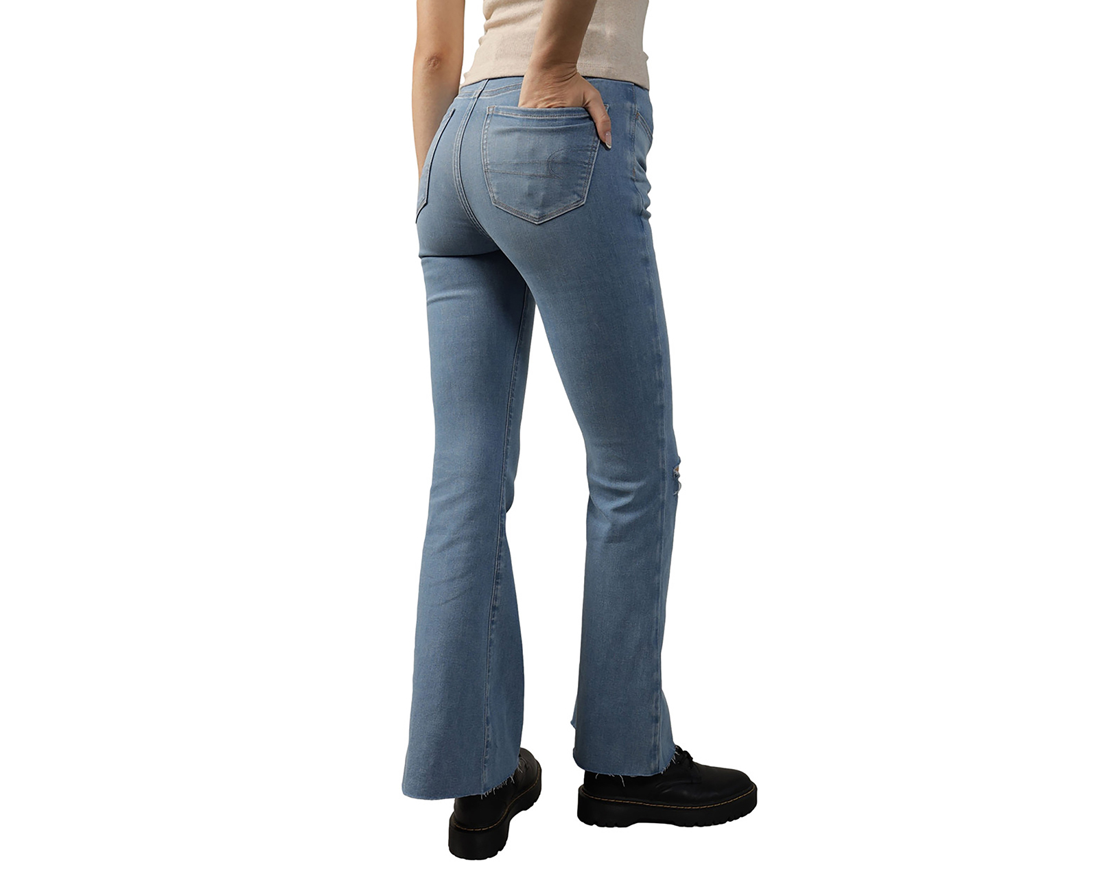 Foto 3 pulgar | Foto 2 | Jeans Flare American Eagle Super High Rise para Mujer