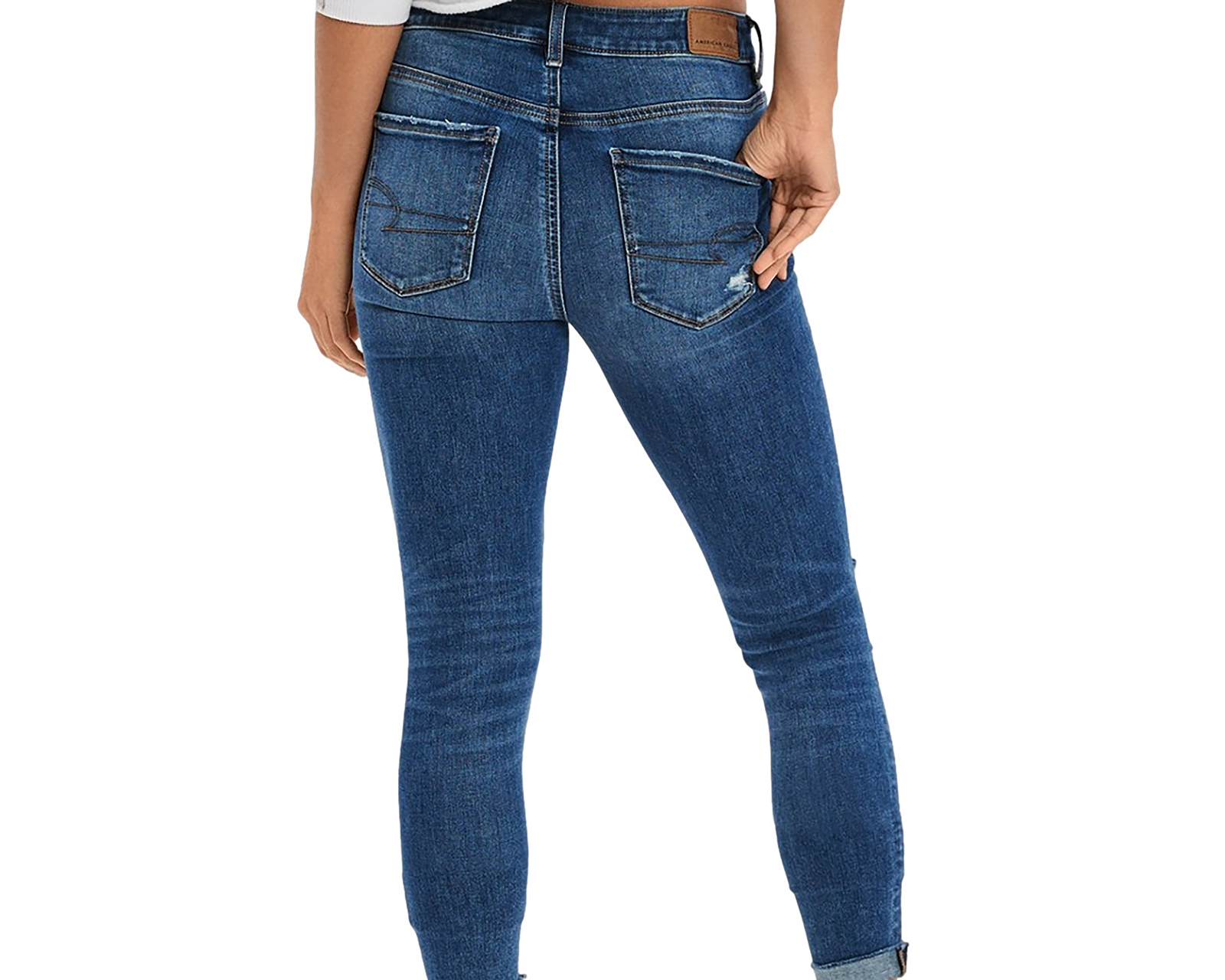 Foto 5 pulgar | Foto 4 | Jeans Skinny American Eagle High Rise Jegging Crop para Mujer