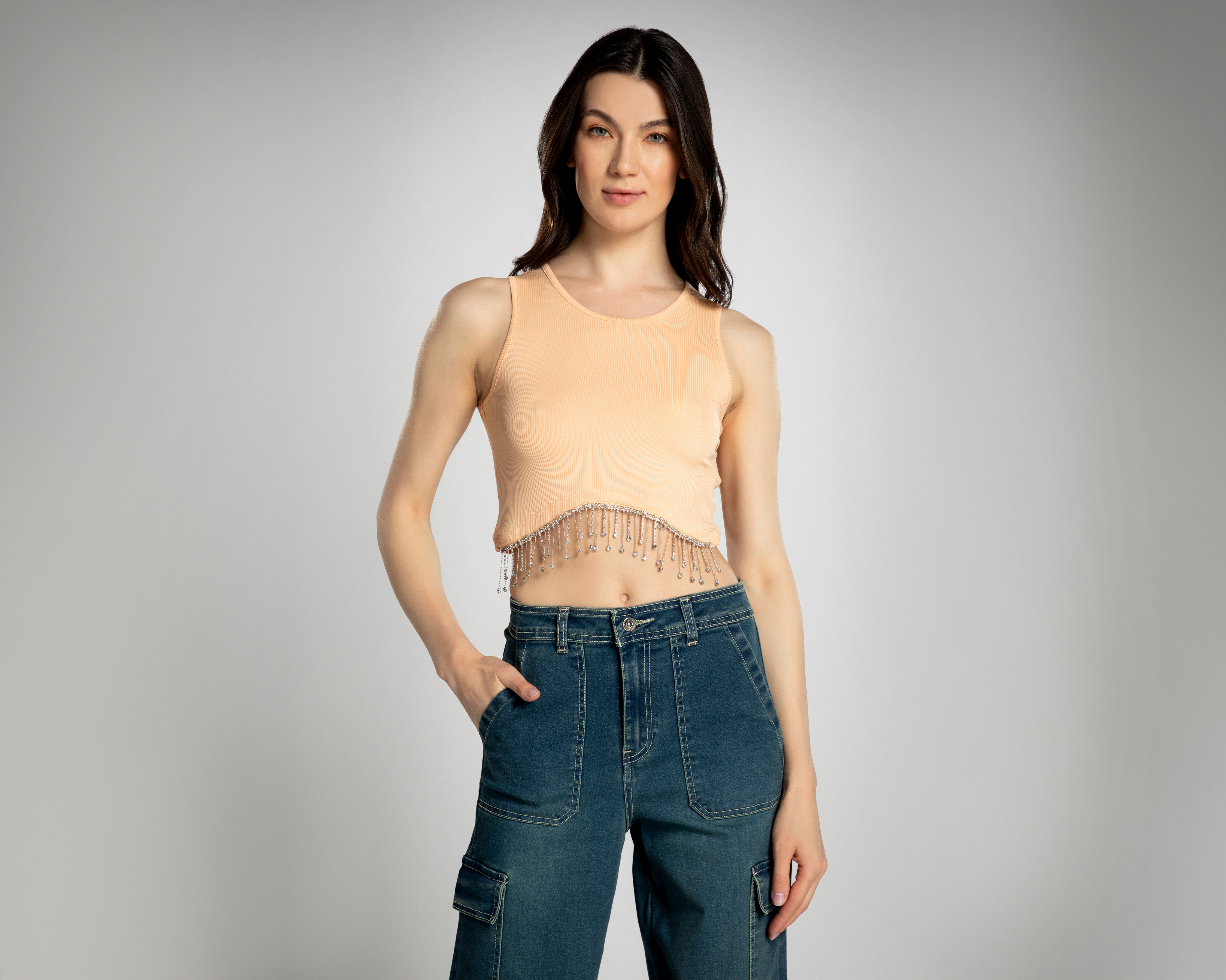 Foto 2 | Foto 2 | Playera Thinner Anaranjado sin Mangas