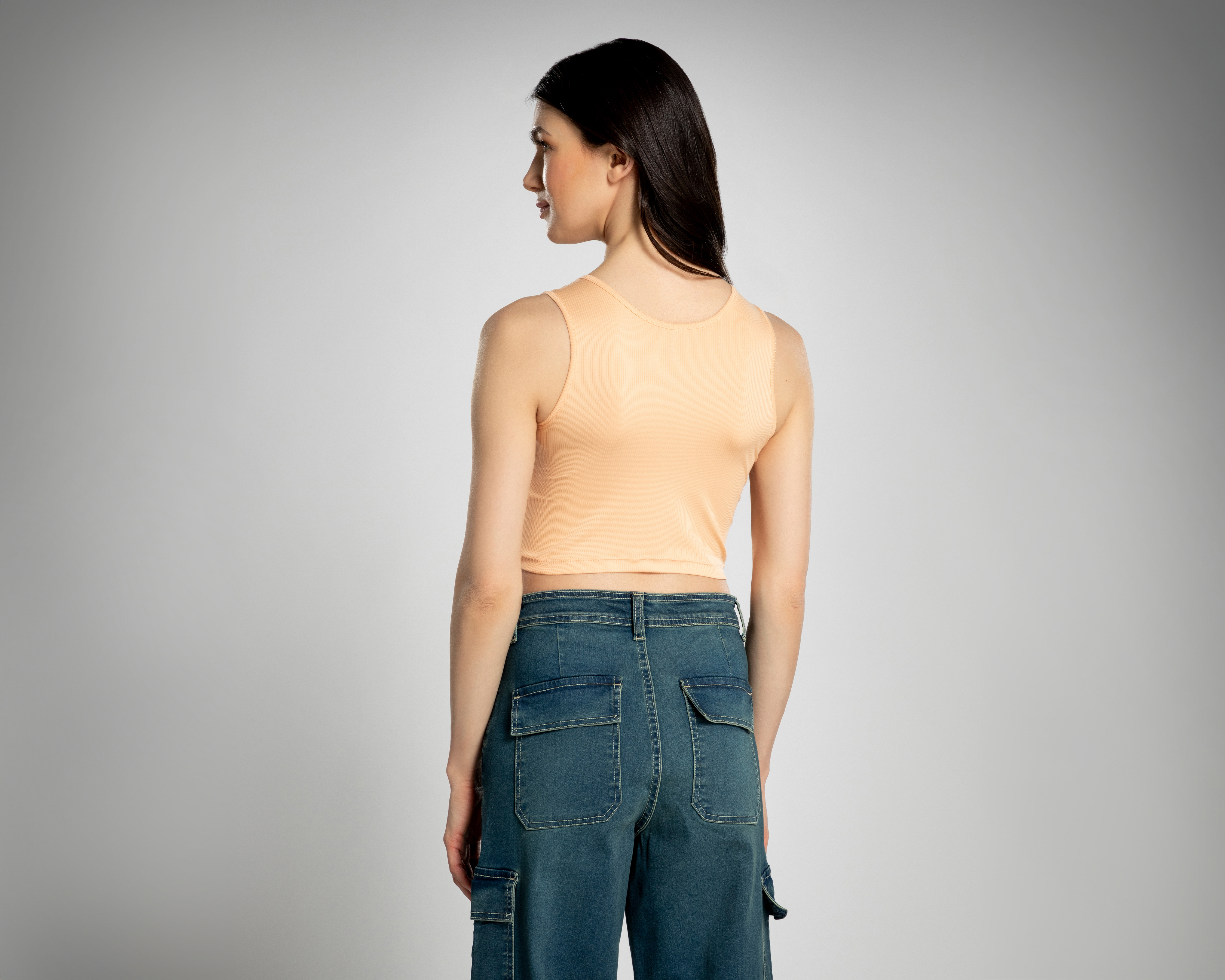 Foto 3 | Foto 3 | Playera Thinner Anaranjado sin Mangas