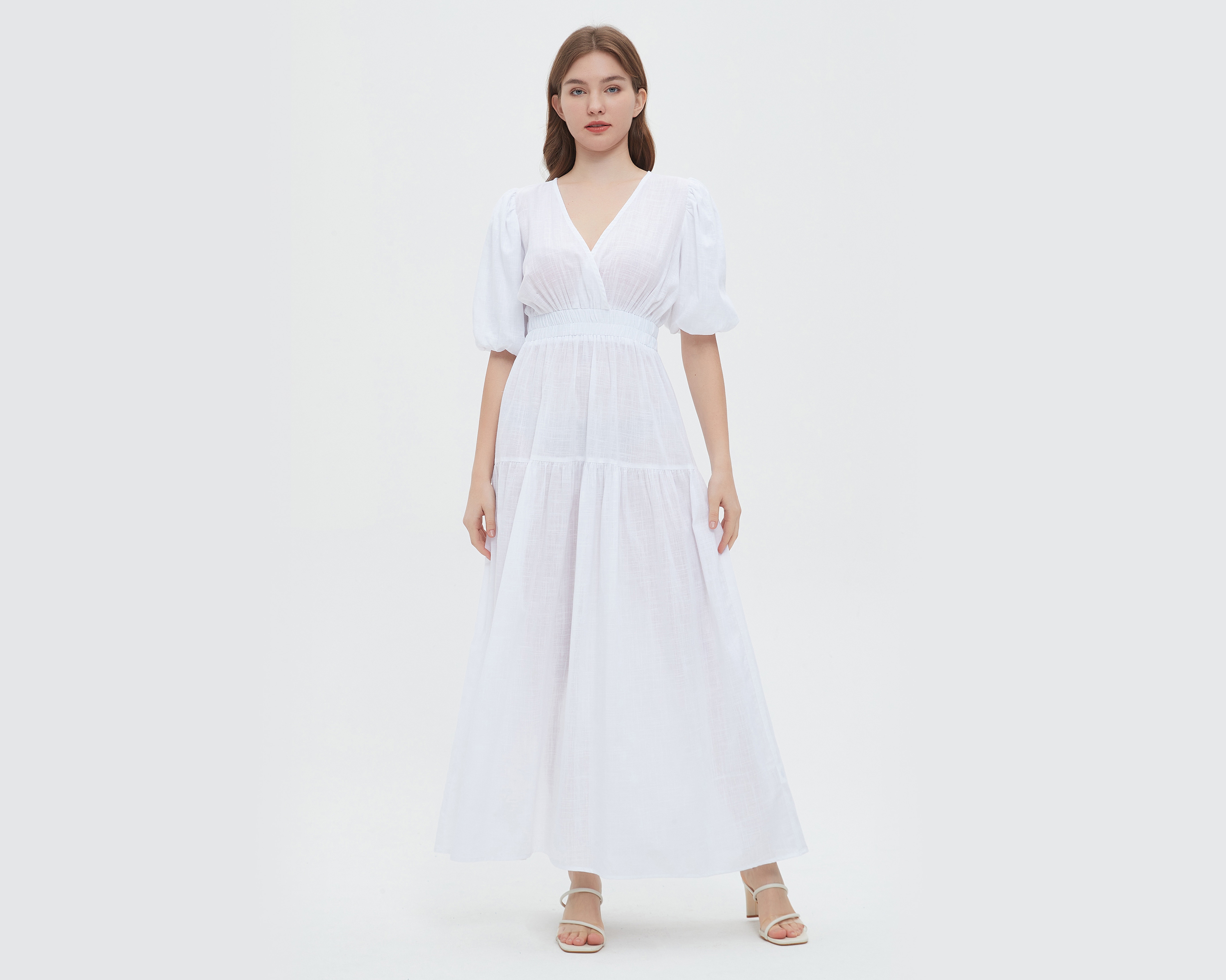 Vestido Sahara Casual Largo Manga Corta