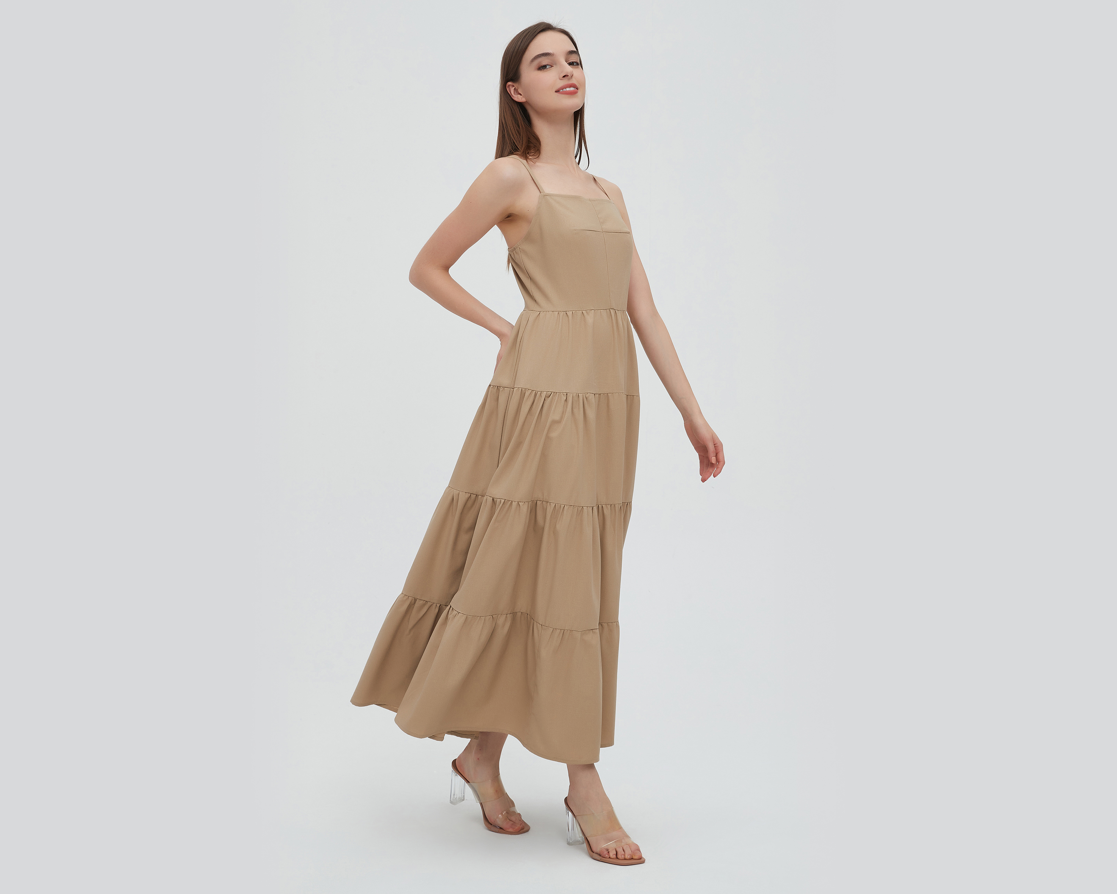 Foto 5 pulgar | Foto 4 | Vestido Sahara Casual Largo de Tirantes