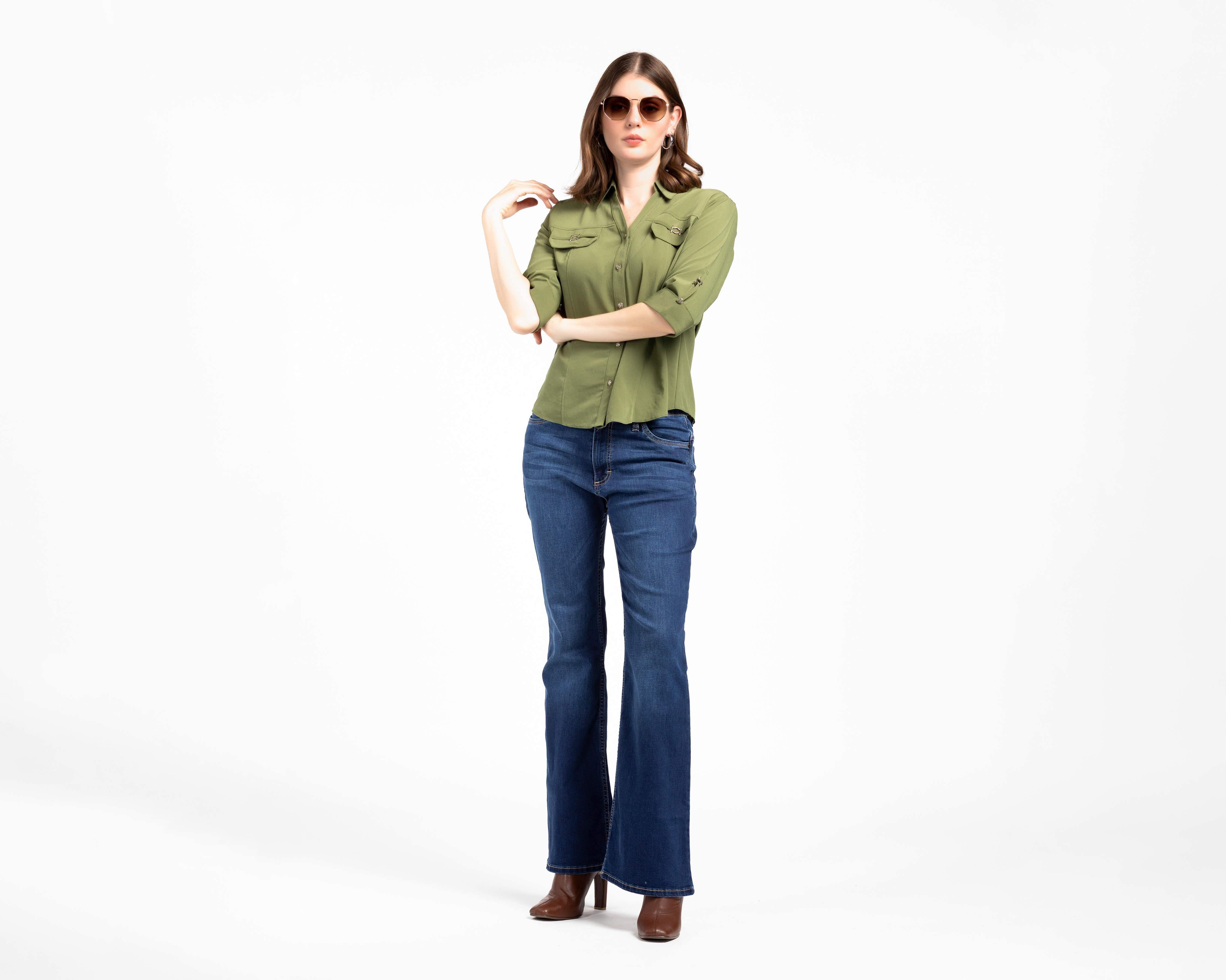 Foto 3 pulgar | Foto 2 | Blusa Verde Paloma para Mujer