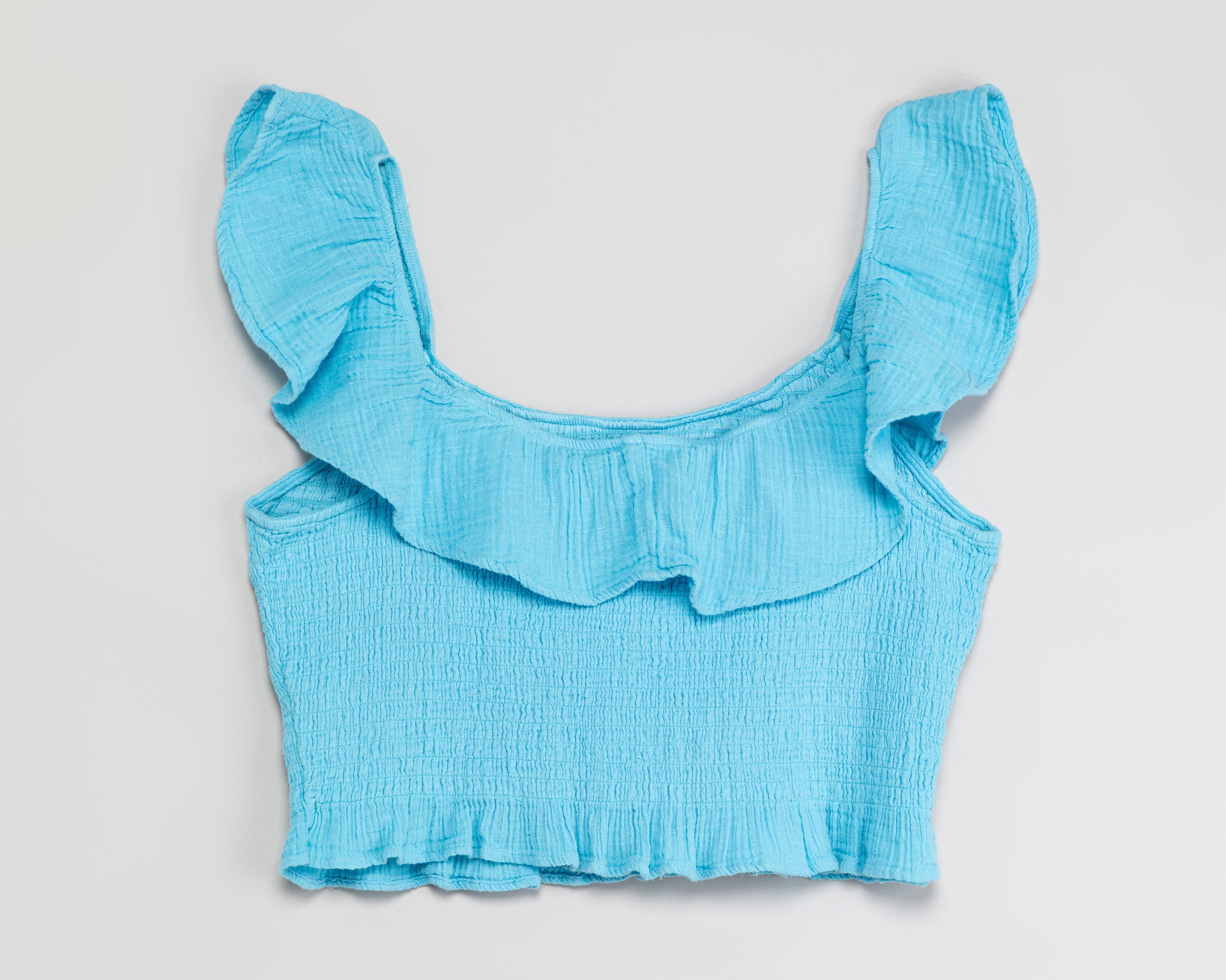 Foto 3 pulgar | Foto 2 | Crop Top Azul American Eagle para Mujer