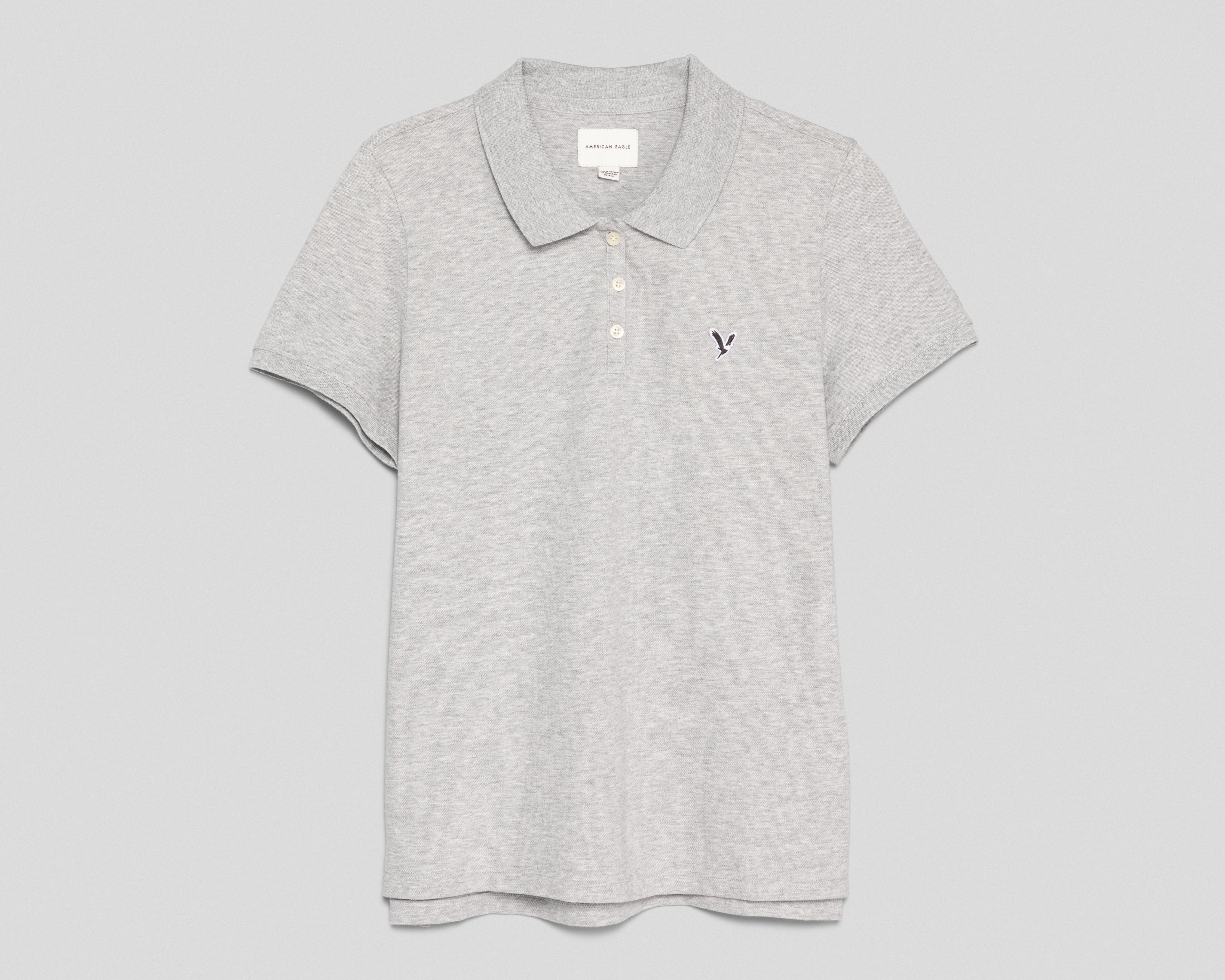Playera Polo American Eagle Gris para Mujer